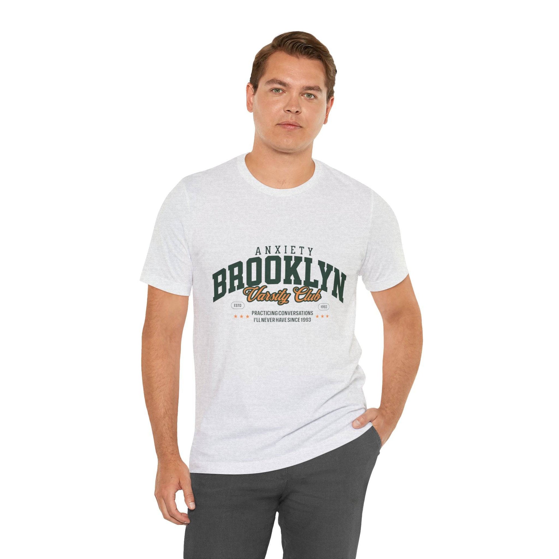 Brooklyn Anxiety Club Vintage Unisex T-Shirt | Funny Retro Graphic Tee for Everyday Comfort - Its Fine, I Am Fine