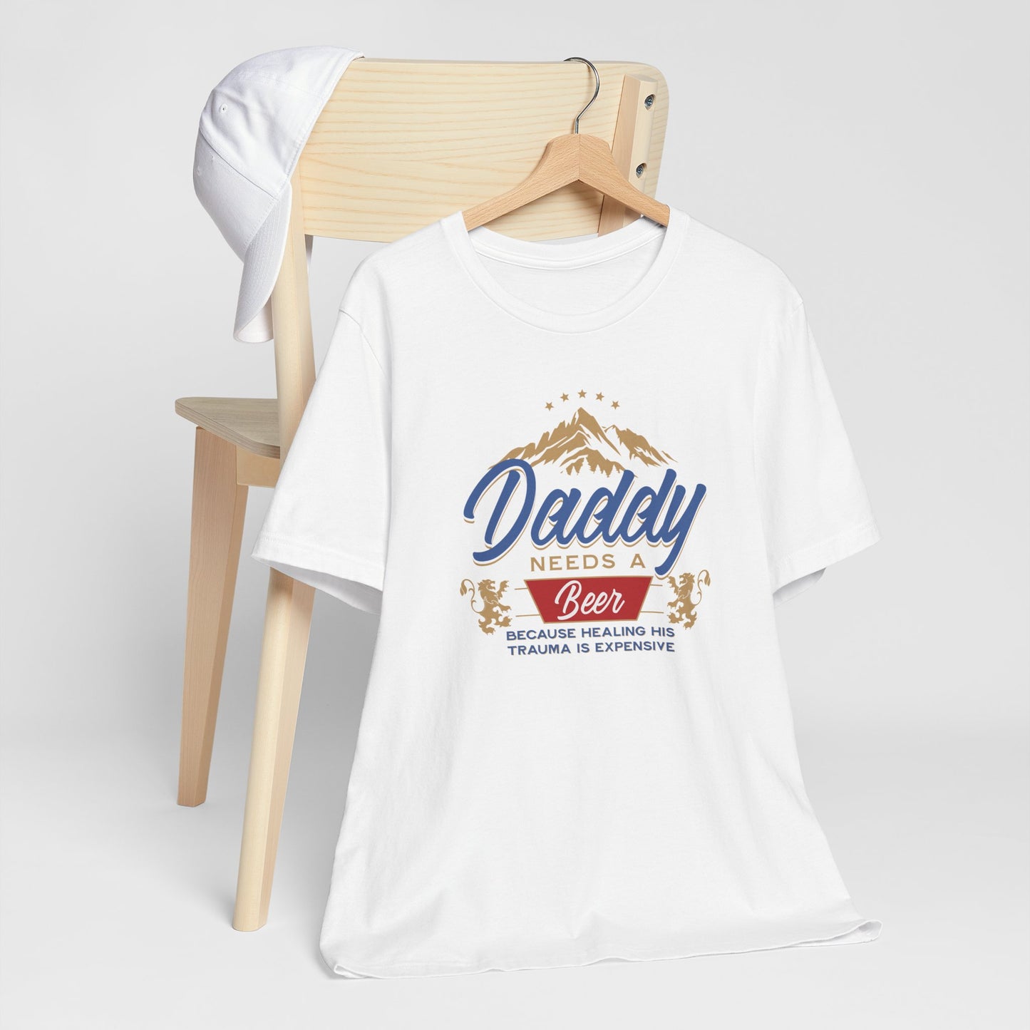 Funny Daddy Needs a Beer Tee | Unisex Jersey Short Sleeve Shirt