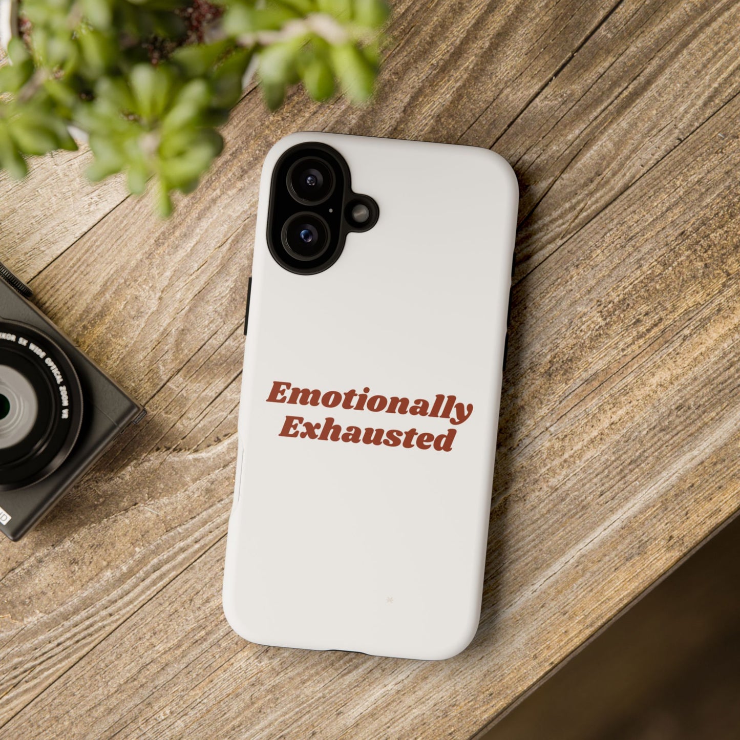 Emotionally Exhausted Phone Case, Tough Cases, Funny Gift, Self-Care Accessory, Smartphone Cover, Stress Relief