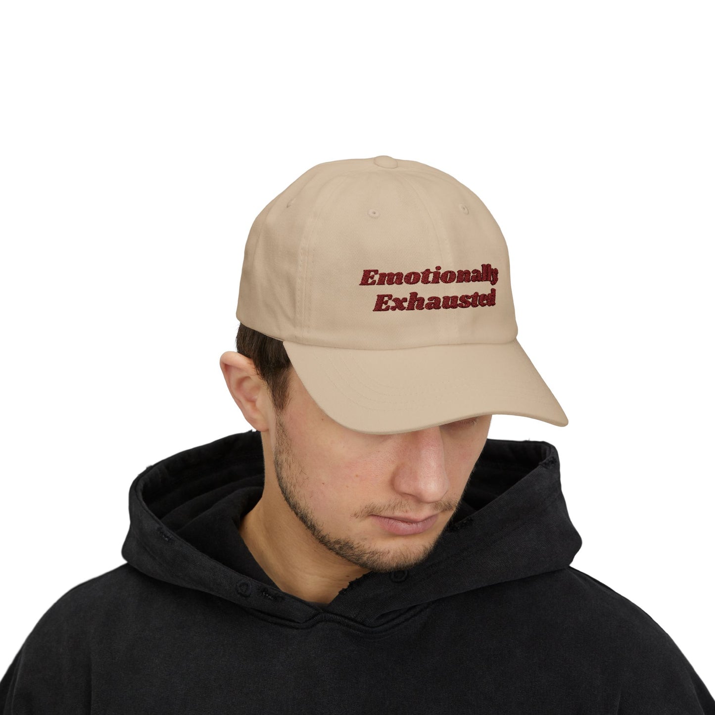 Emotionally Exhausted Dad Cap, Relaxed Fit Cap for Dads, Gift for Fathers Day, Casual Dad Hat, Summer Essential Fashion - Classic Dad Cap,