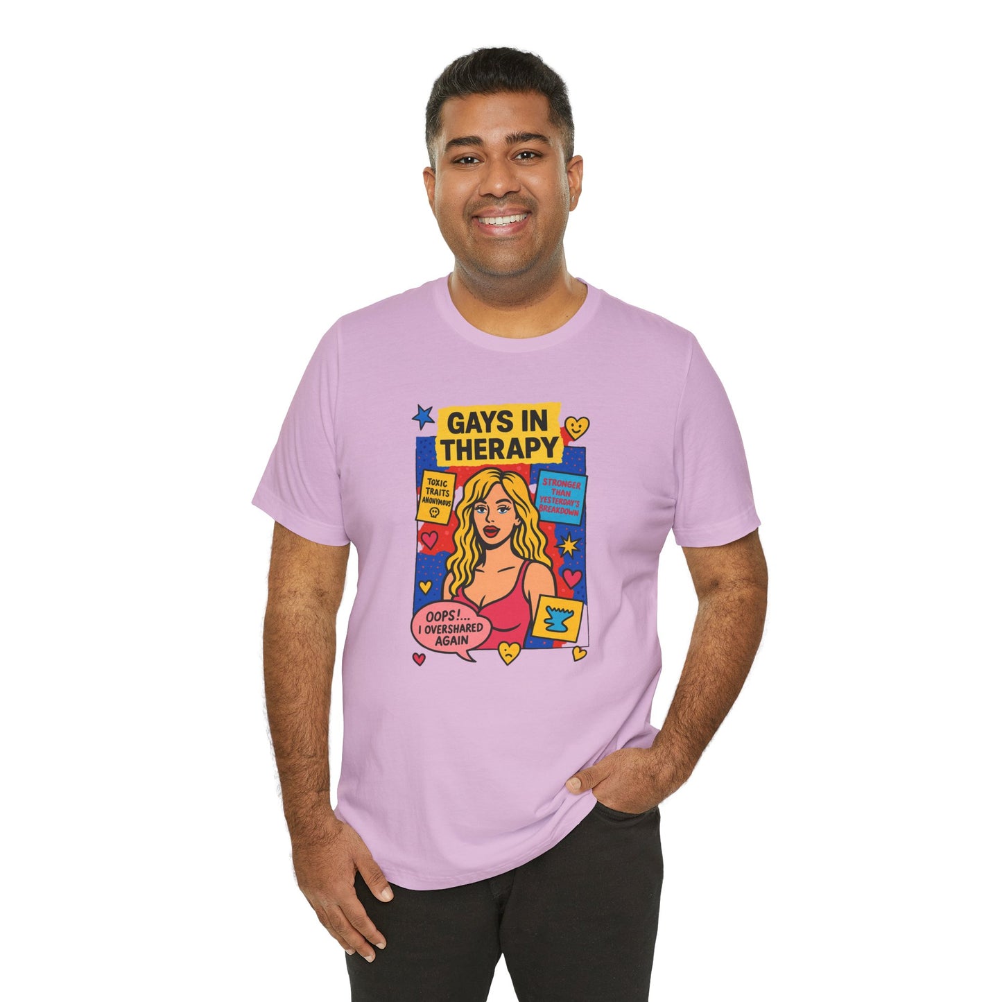 Gays in Therapy Tee, Funny LGBTQ Shirt, Unisex Graphic Tee, Pride Apparel, Therapy Humor Gift, Casual LGBTQ Wear