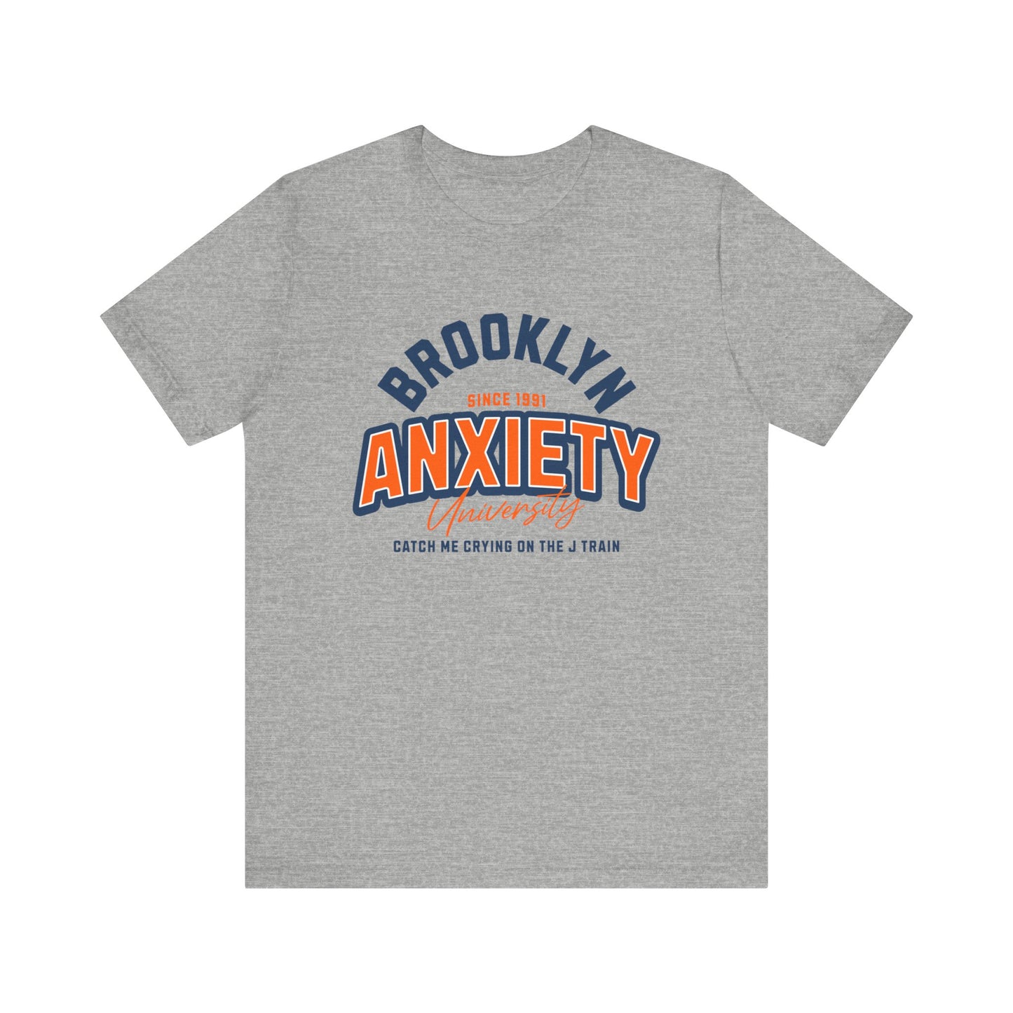 Brooklyn Anxiety University Vintage Unisex T-Shirt – Retro Graphic Tee
