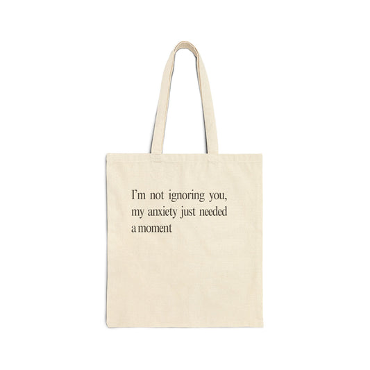 Anxiety Cotton Canvas Tote Bag