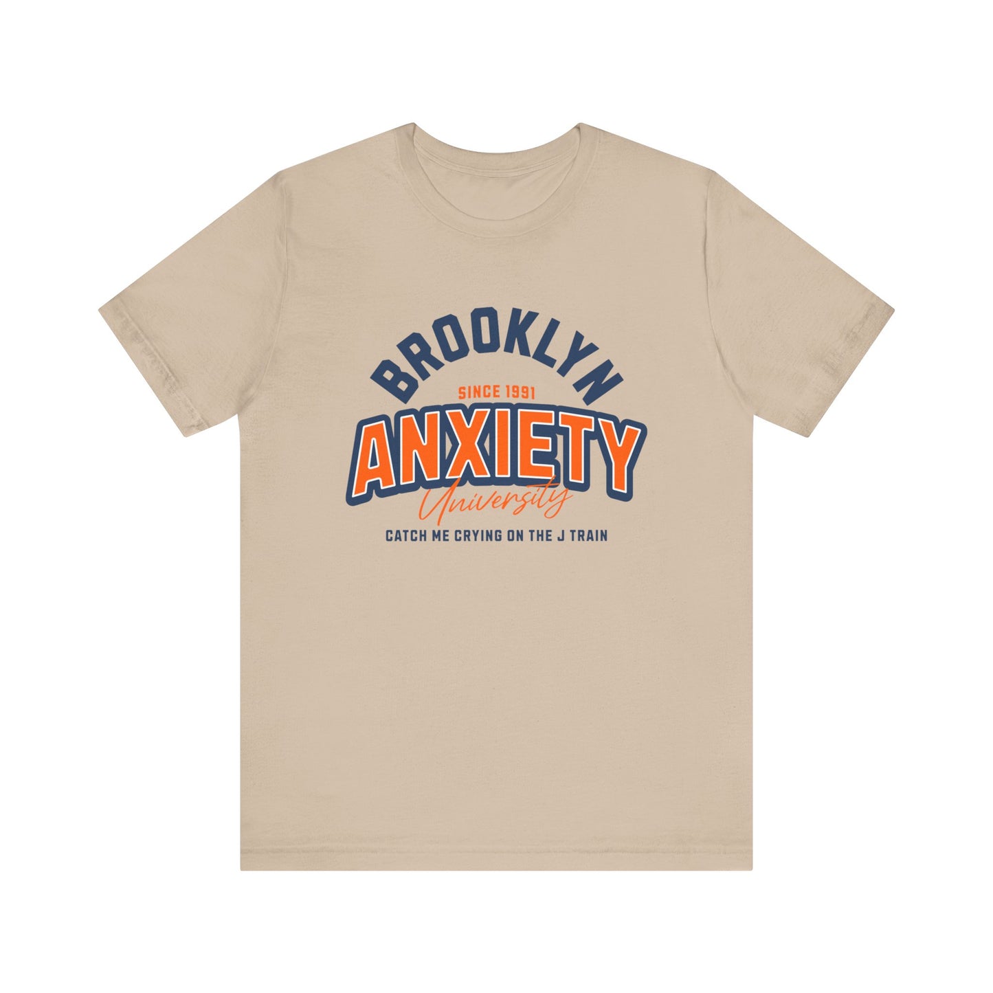 Brooklyn Anxiety University Vintage Unisex T-Shirt – Retro Graphic Tee