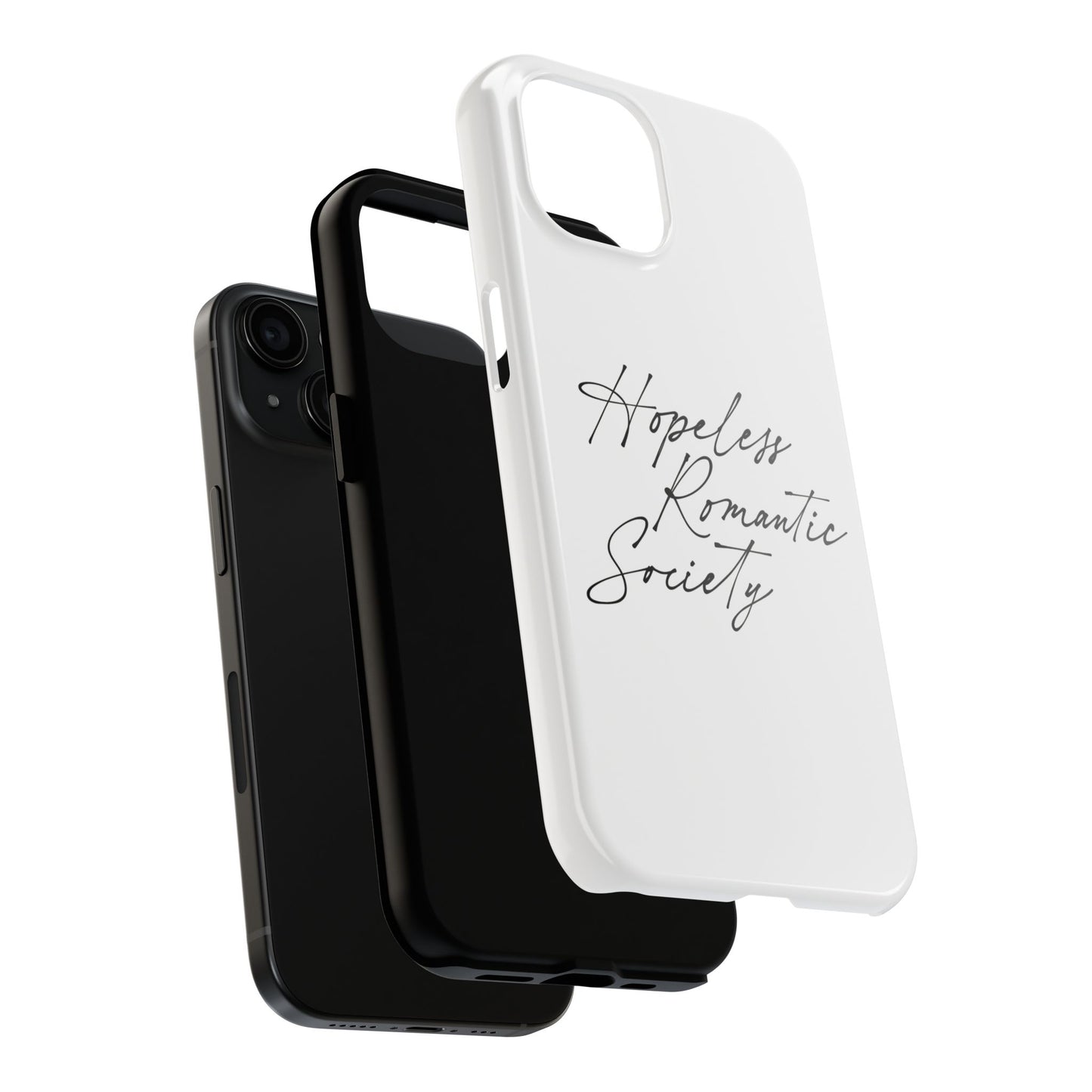 Hopeless Romantic Tough Phone Cases - Unique Gift Ideas, Valentine's Day Gift, Floral Phone Accessories, Love Quotes Cover, Protective Phone