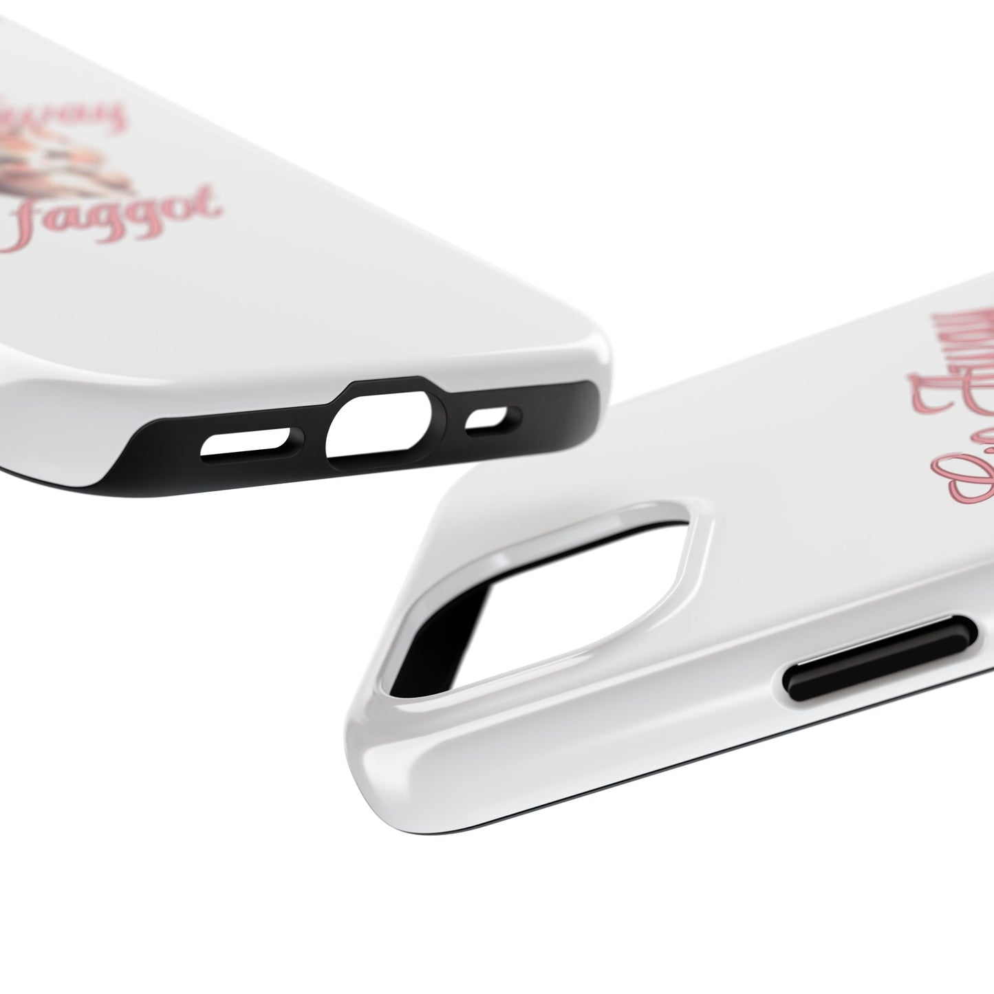Cute Cat Tough Phone Case - Go Away Design