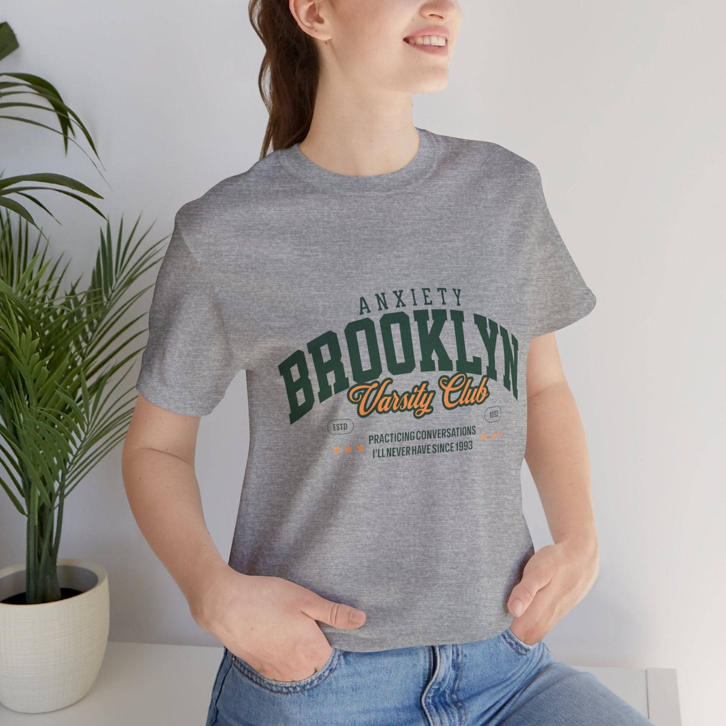 Brooklyn Anxiety Club Vintage Unisex T-Shirt | Funny Retro Graphic Tee for Everyday Comfort - Its Fine, I Am Fine