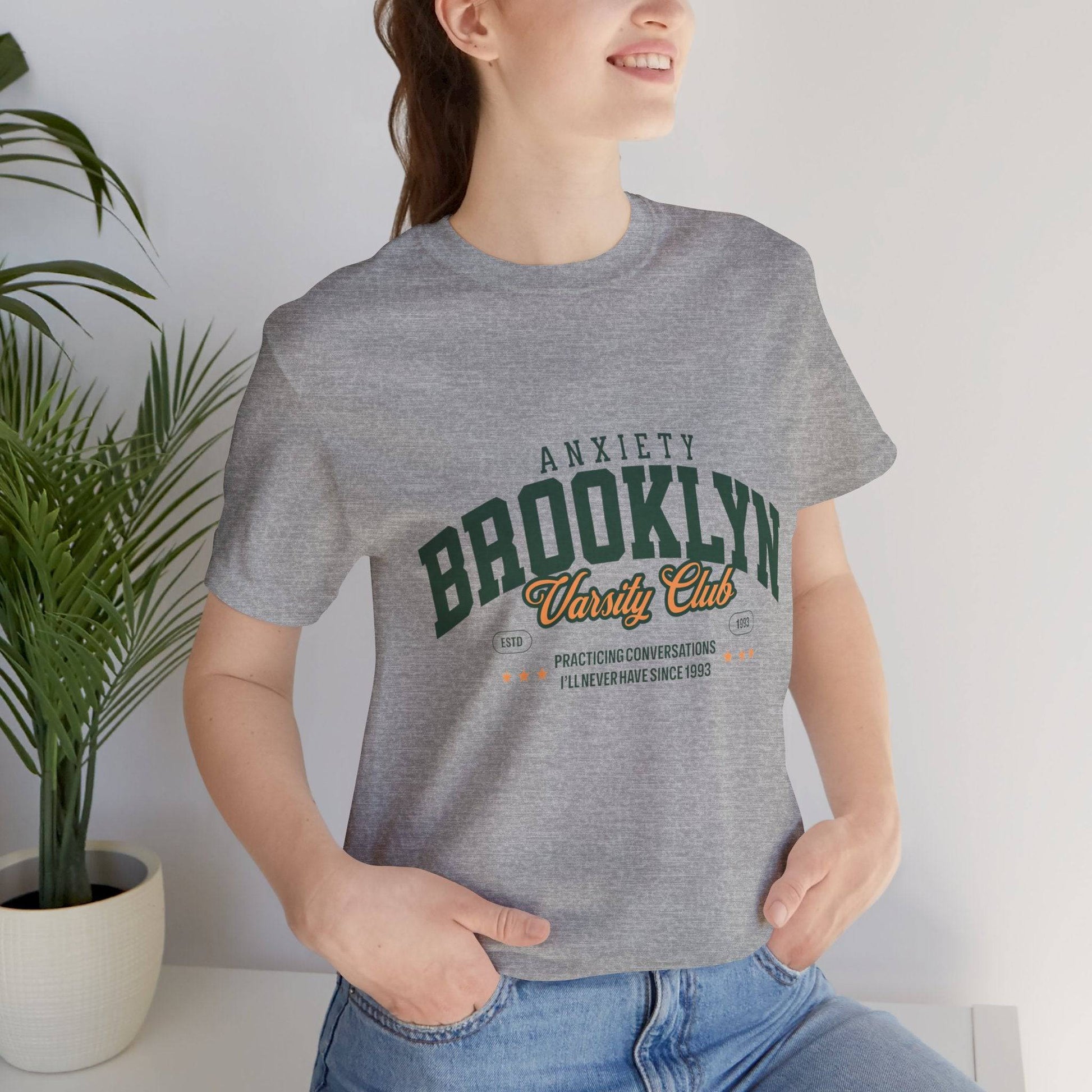 Brooklyn Anxiety Club Vintage Unisex T-Shirt | Funny Retro Graphic Tee for Everyday Comfort - Its Fine, I Am Fine