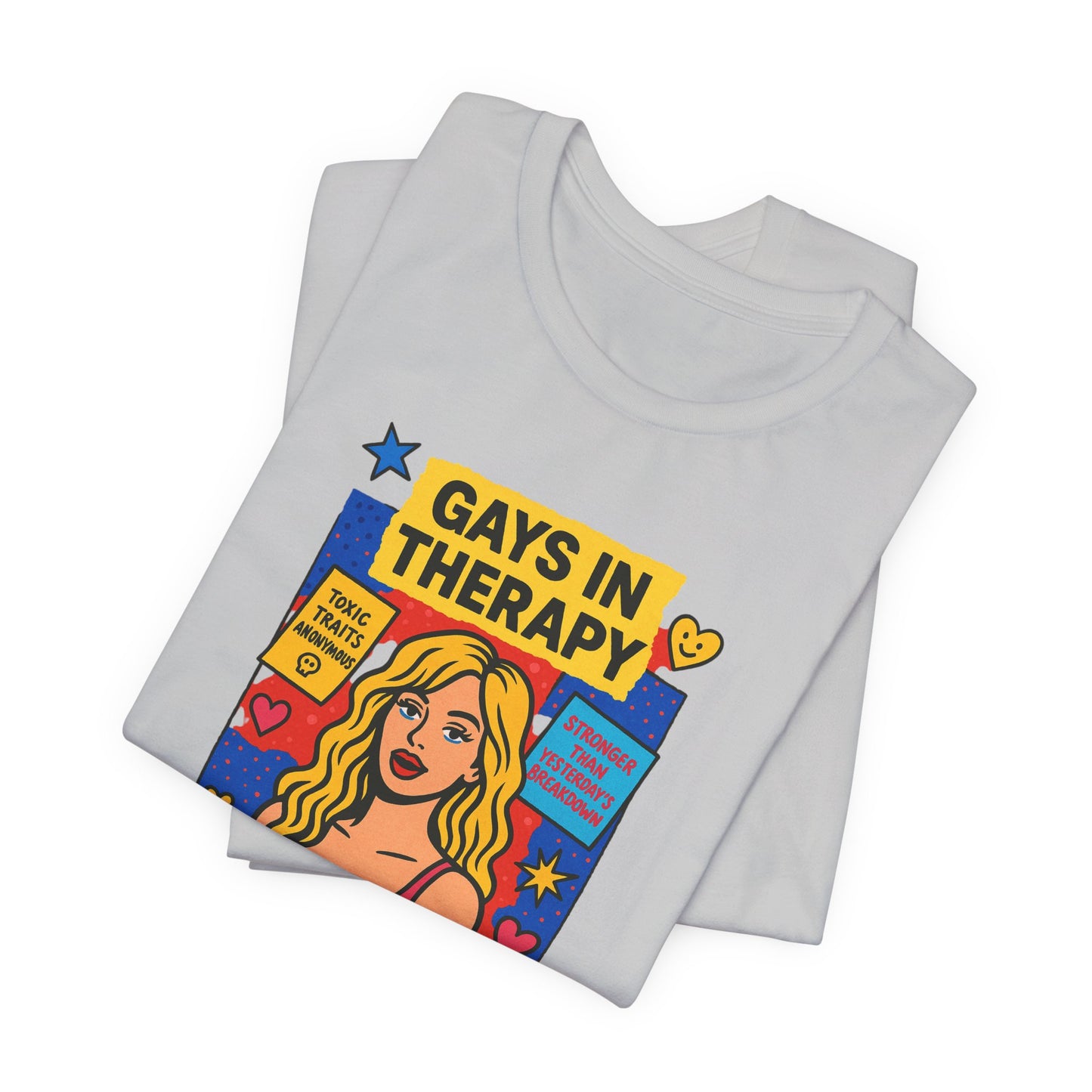 Gays in Therapy Tee, Funny LGBTQ Shirt, Unisex Graphic Tee, Pride Apparel, Therapy Humor Gift, Casual LGBTQ Wear