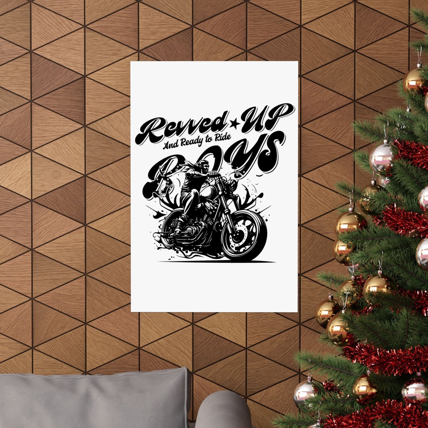 Revv'd Up Motorcycle Poster - Perfect for Bikers & Enthusiasts - Its Fine, I Am Fine