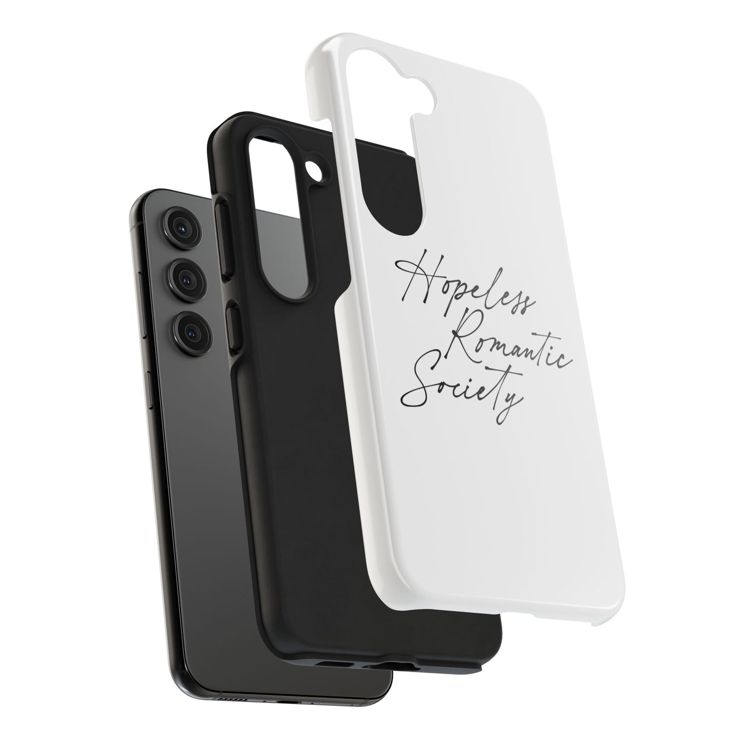 Hopeless Romantic Tough Phone Cases - Unique Gift Ideas, Valentine's Day Gift, Floral Phone Accessories, Love Quotes Cover, Protective Phone
