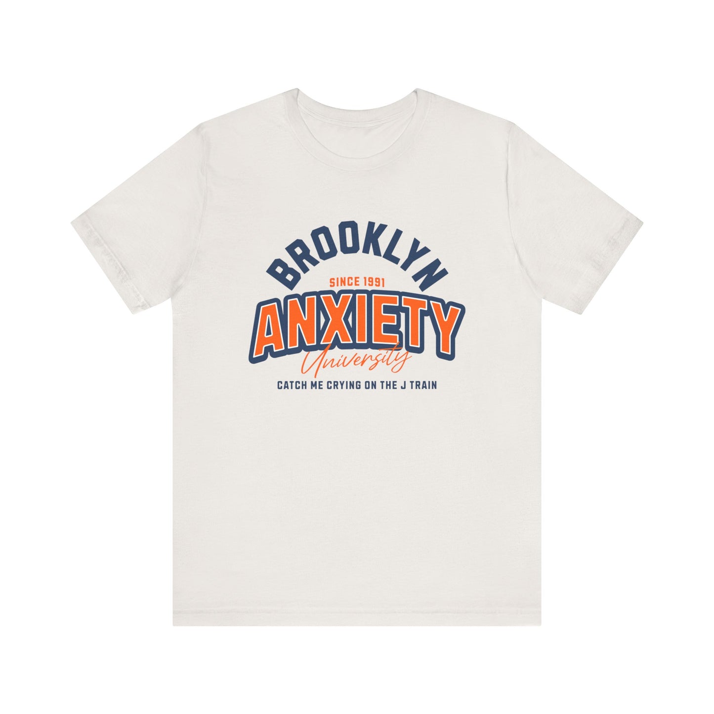 Brooklyn Anxiety University Vintage Unisex T-Shirt – Retro Graphic Tee