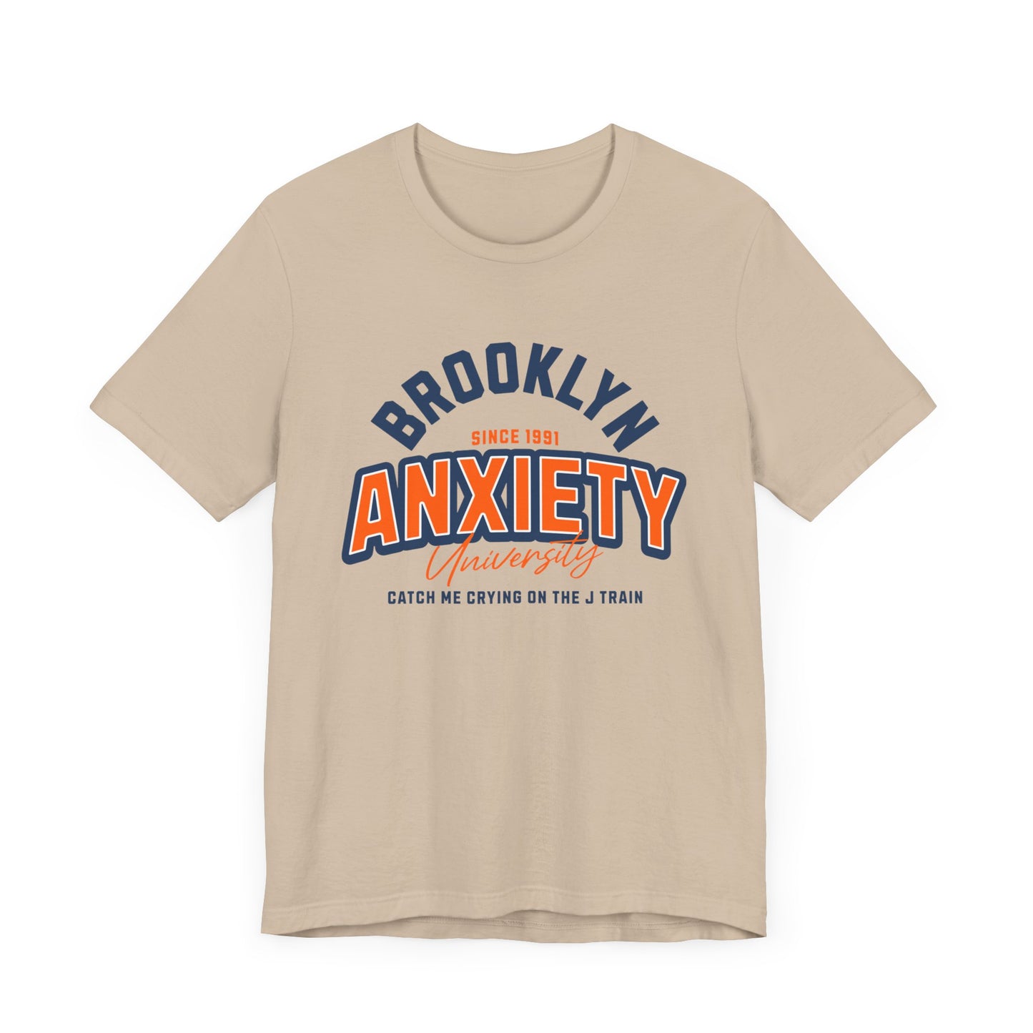 Brooklyn Anxiety University Vintage Unisex T-Shirt – Retro Graphic Tee