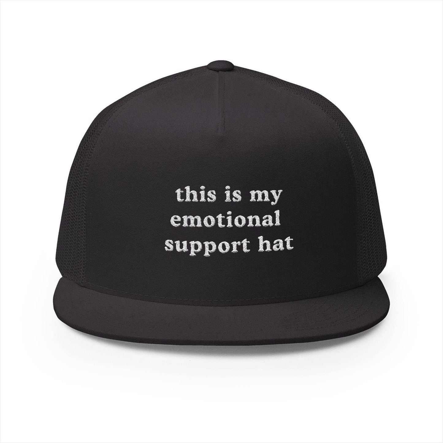 This Is My Emotional Support Hat – Embroidered 5-Panel Trucker Cap - Its Fine, I Am Fine