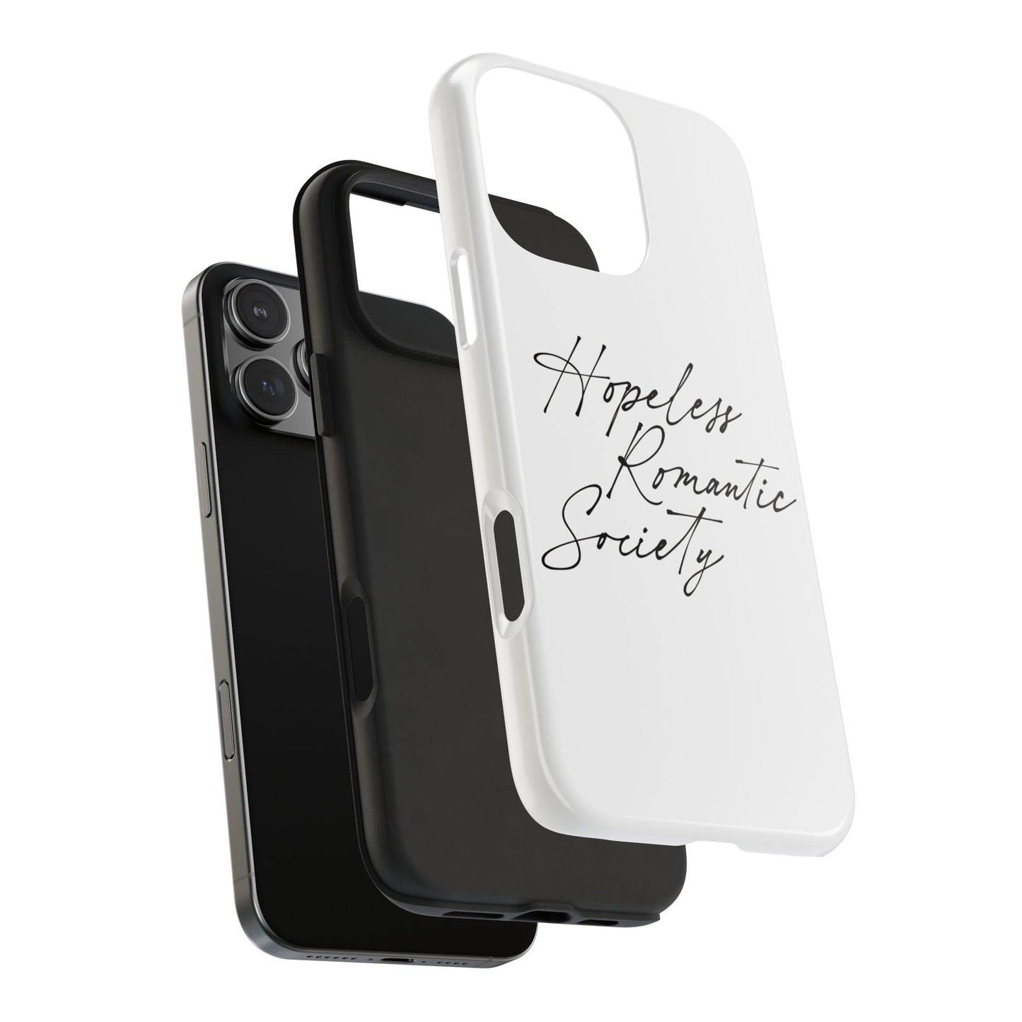 Hopeless Romantic Tough Phone Cases - Unique Gift Ideas, Valentine's Day Gift, Floral Phone Accessories, Love Quotes Cover, Protective Phone