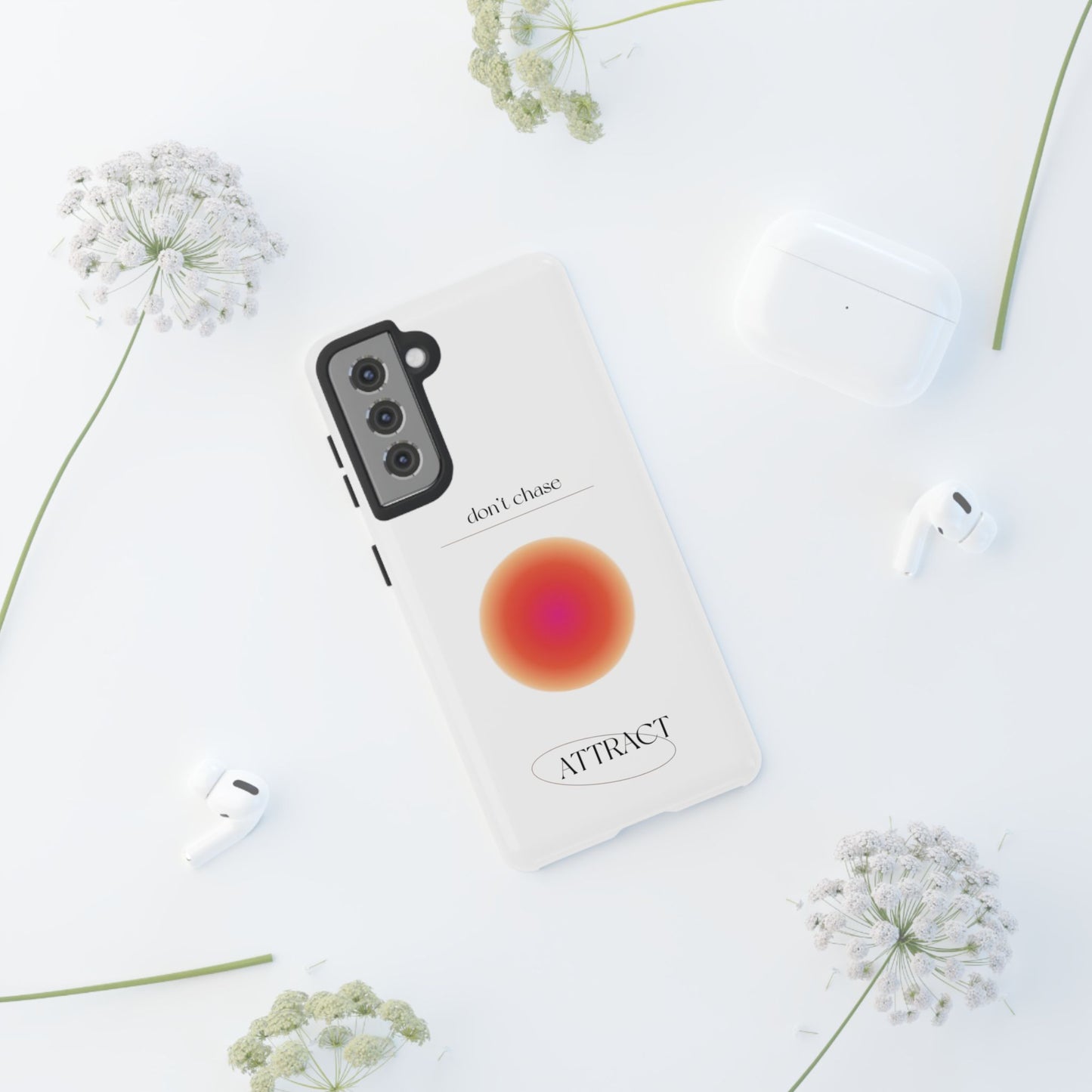Phone Case, Don't Chase Attract Tough Cases, Durable Cover, Protective Shell, Rugged Case, Impact Resistant, Phone Accessory