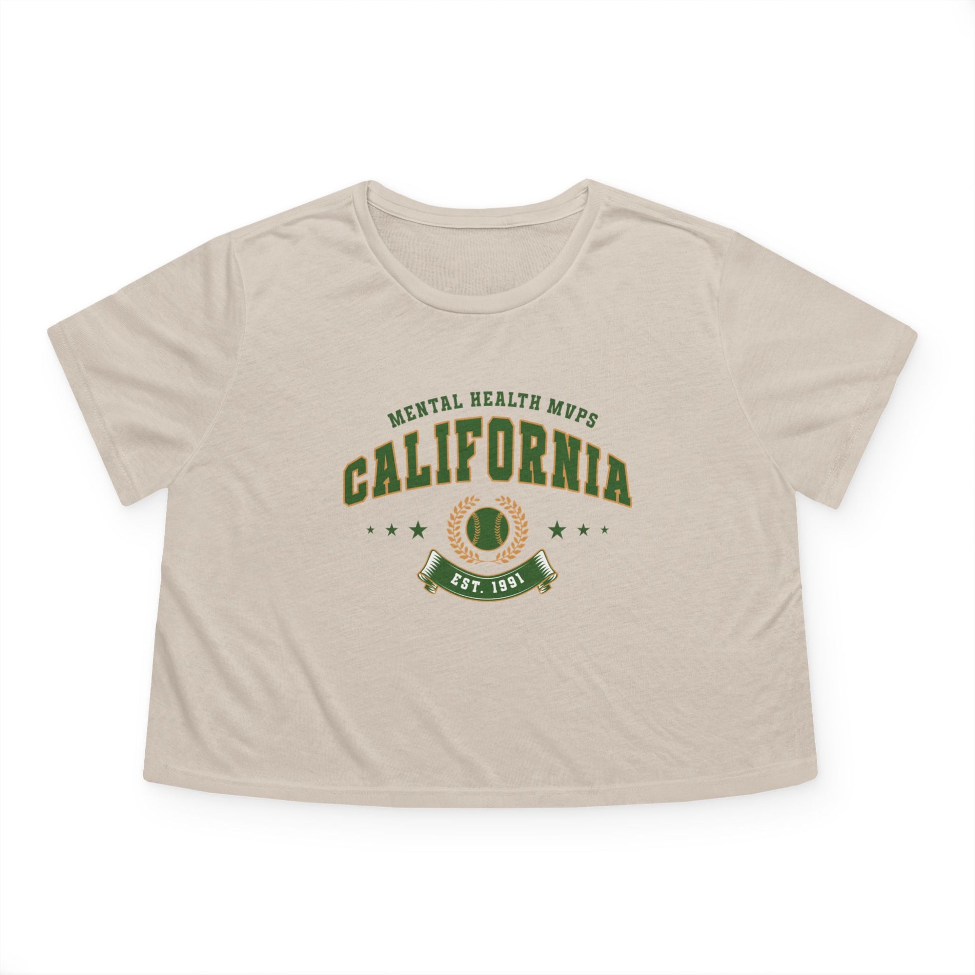California Mental Health MVPs Flowy Cropped Tee - Its Fine, I Am Fine