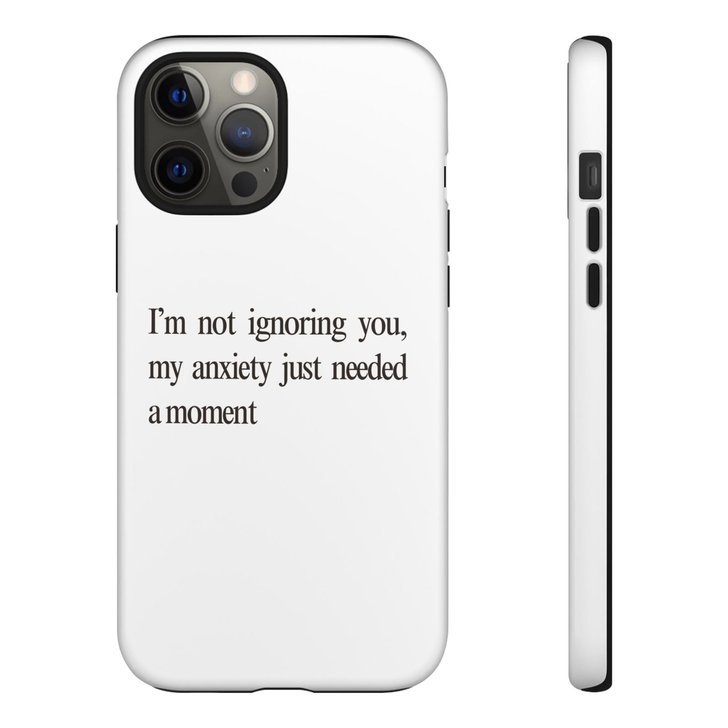 Anxiety Tough Phone Case, Stress Relief Gift, Mental Health Awareness, Protective Phone Cover, Inspirational Quote Case