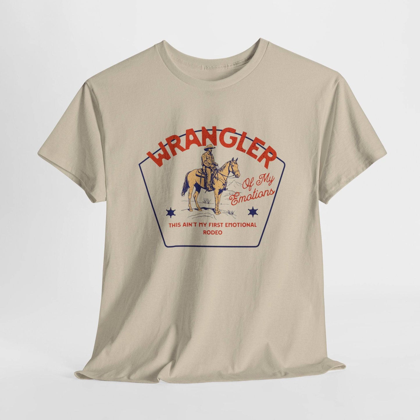 Vintage Wrangler Graphic Unisex T-Shirt – Funny Cowboy Mental Health Tee - Its Fine, I Am Fine
