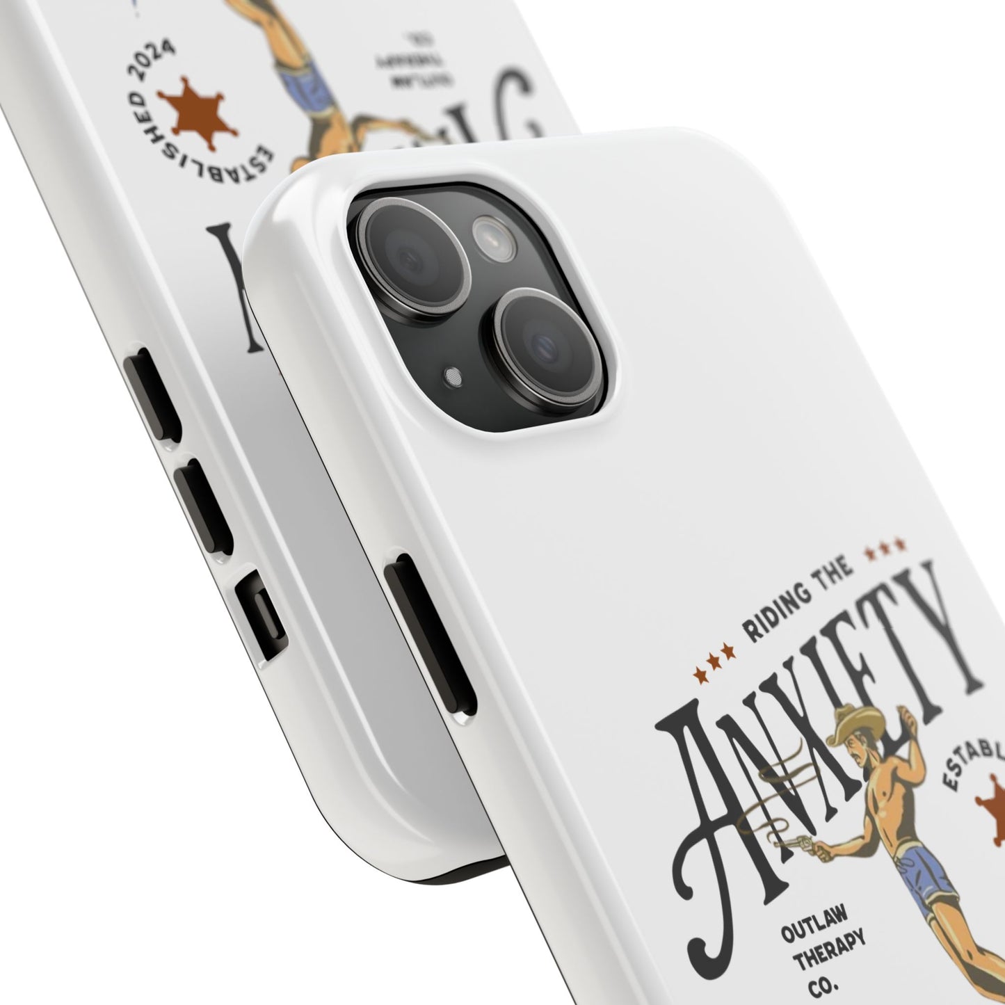 Riding the Anxiety Wave Phone Case - Tough Design for Stress Relief