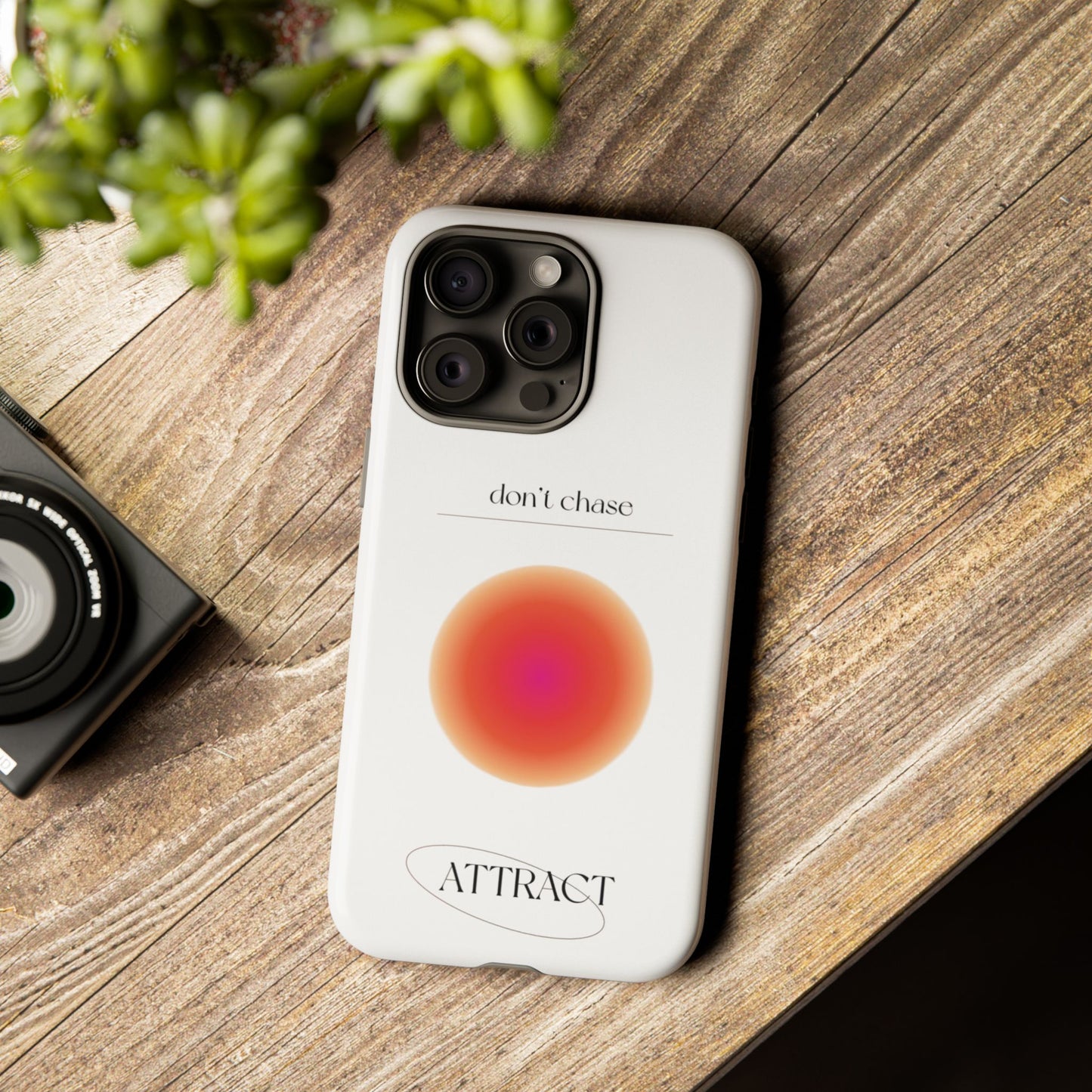 Phone Case, Don't Chase Attract Tough Cases, Durable Cover, Protective Shell, Rugged Case, Impact Resistant, Phone Accessory