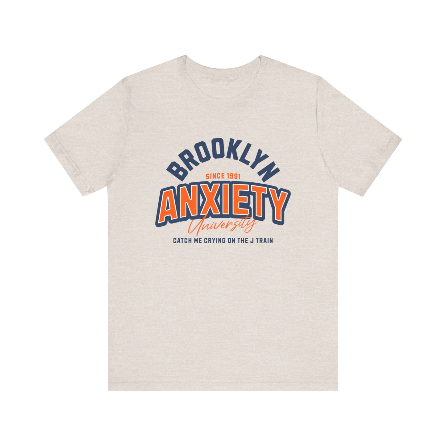 Brooklyn Anxiety University Vintage Unisex T-Shirt – Retro Graphic Tee