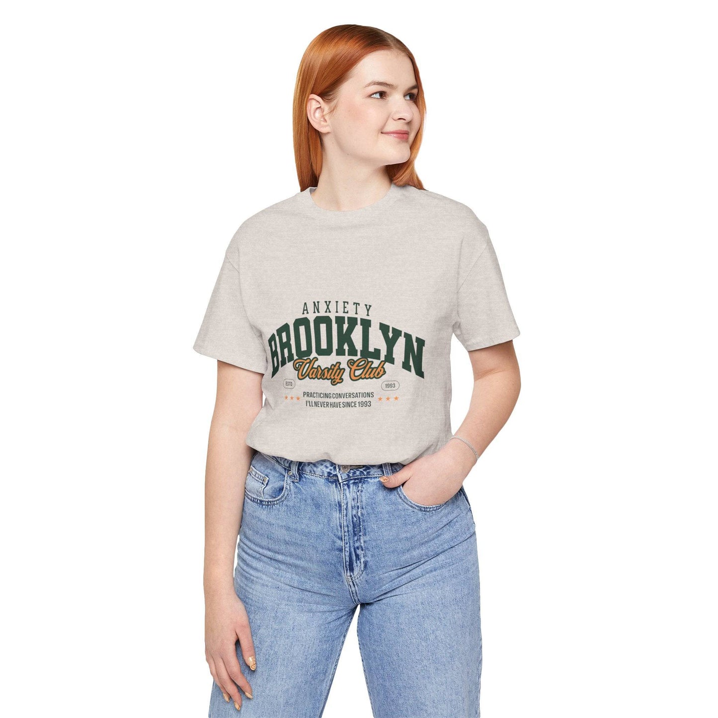 Brooklyn Anxiety Club Vintage Unisex T-Shirt | Funny Retro Graphic Tee for Everyday Comfort - Its Fine, I Am Fine