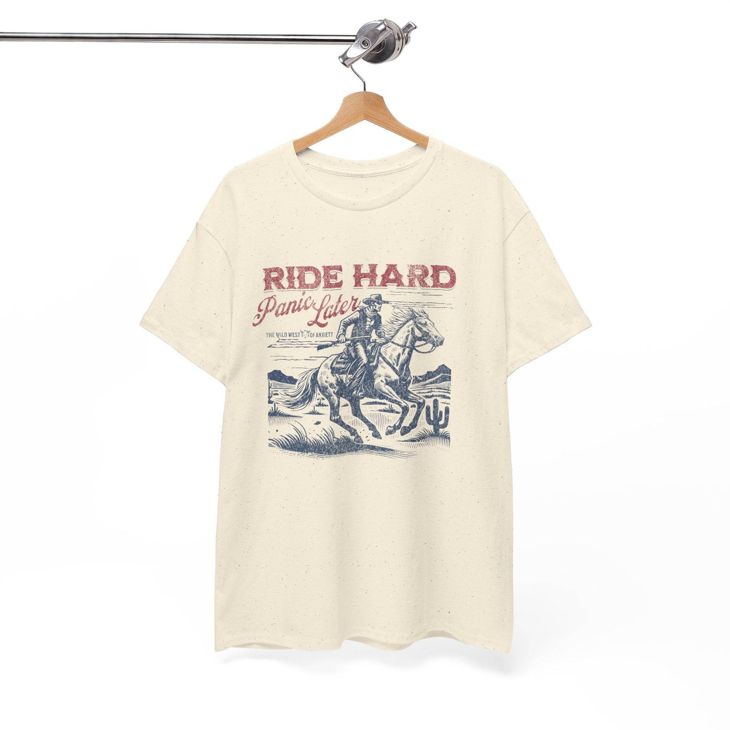 Ride Hard Graphic Tee – Unisex Western Cowboy Shirt for Bold & Free Spirits - Its Fine, I Am Fine