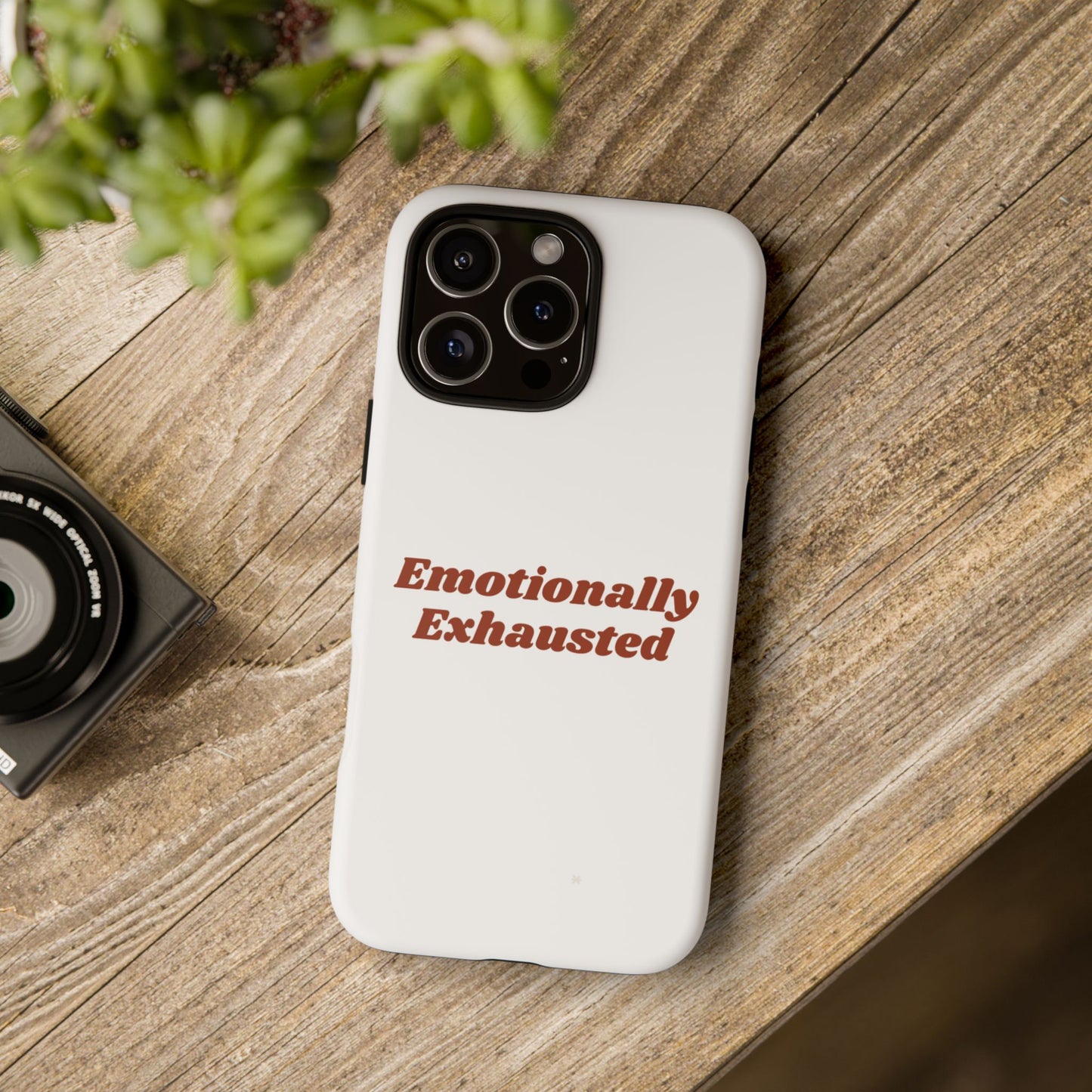 Emotionally Exhausted Phone Case, Tough Cases, Funny Gift, Self-Care Accessory, Smartphone Cover, Stress Relief