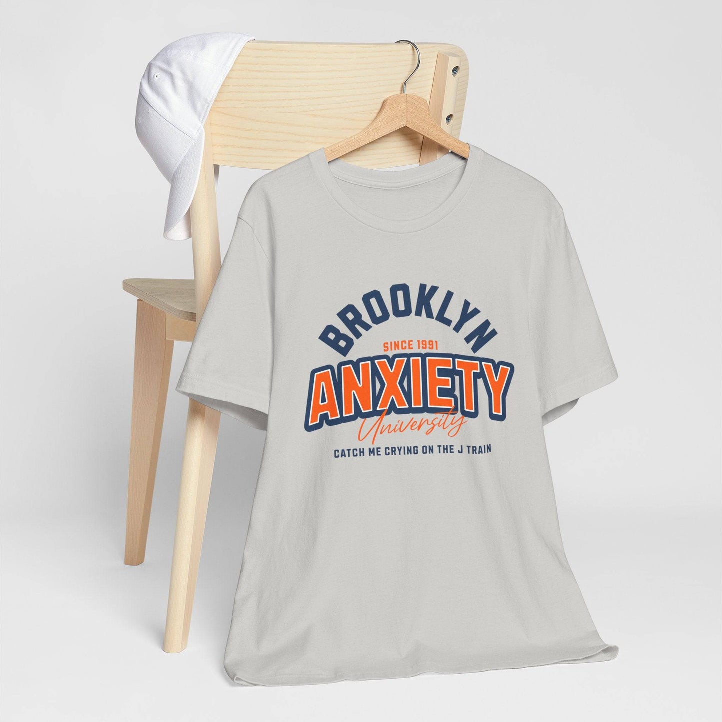 Brooklyn Anxiety University Vintage Unisex T-Shirt – Retro Graphic Tee - Its Fine, I Am Fine