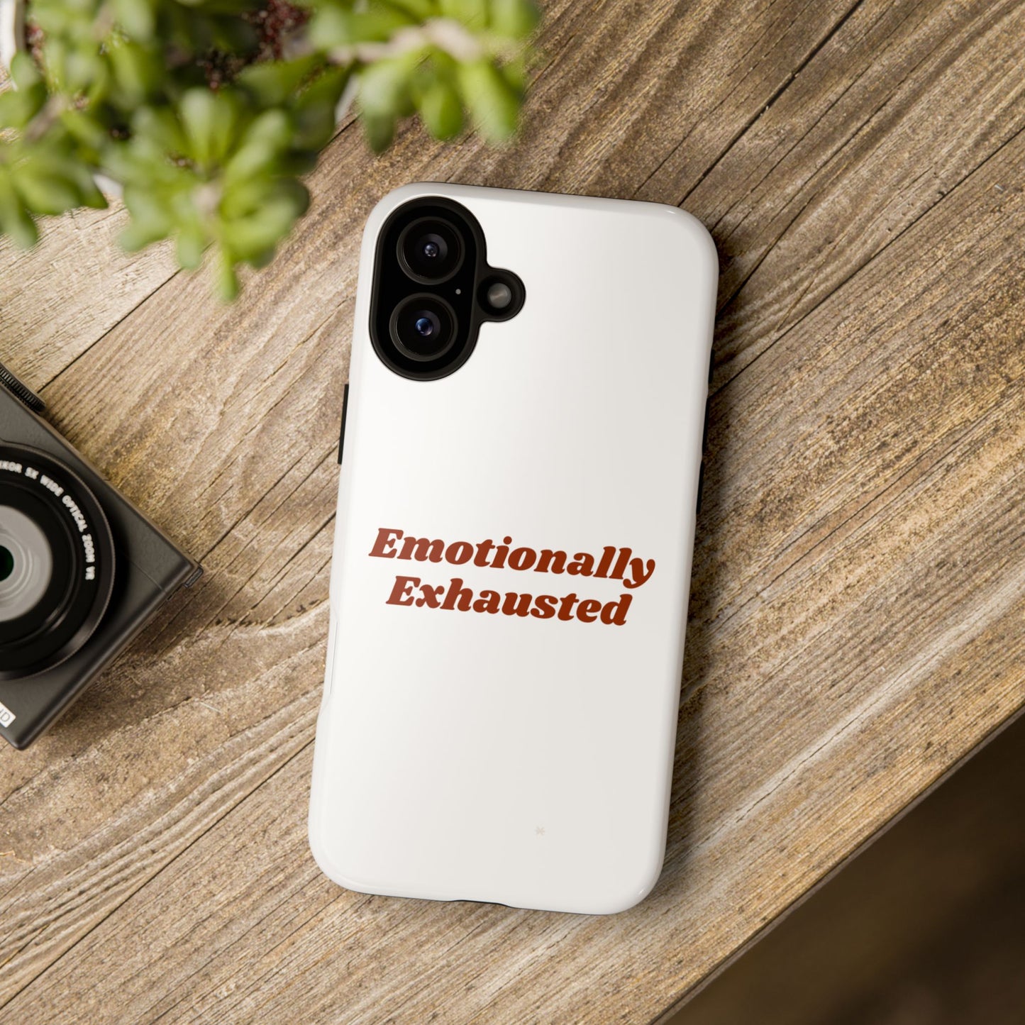 Emotionally Exhausted Phone Case, Tough Cases, Funny Gift, Self-Care Accessory, Smartphone Cover, Stress Relief
