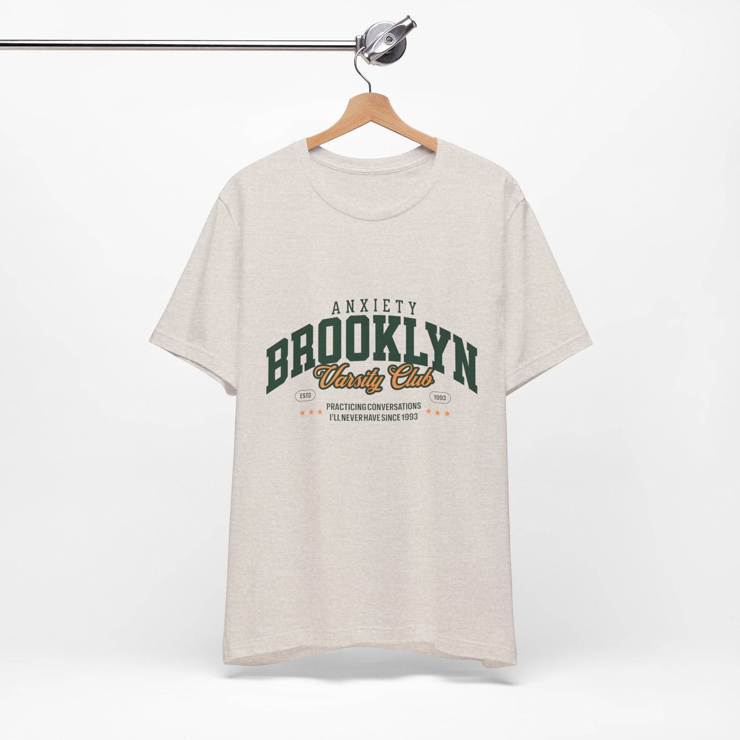 Brooklyn Anxiety Club Vintage Unisex T-Shirt | Funny Retro Graphic Tee for Everyday Comfort - Its Fine, I Am Fine