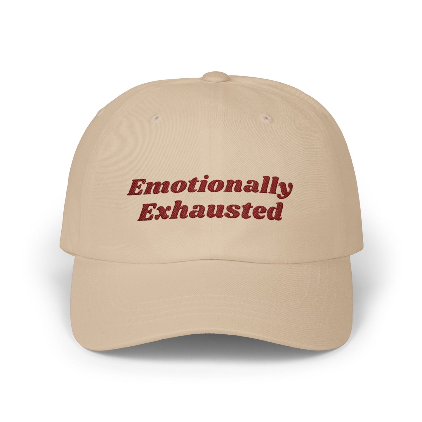 Emotionally Exhausted Dad Cap, Relaxed Fit Cap for Dads, Gift for Fathers Day, Casual Dad Hat, Summer Essential Fashion - Classic Dad Cap,