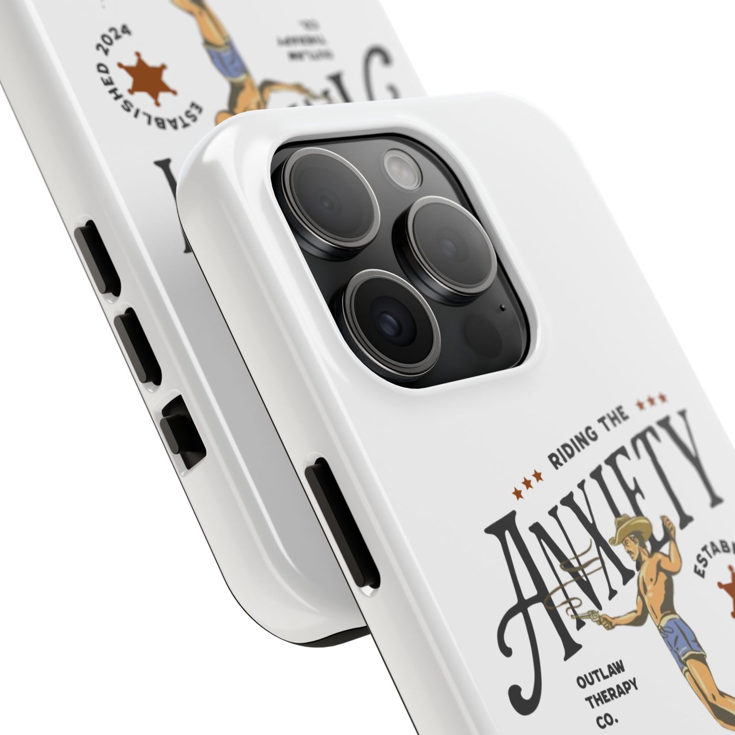 Riding the Anxiety Wave Phone Case - Tough Design for Stress Relief