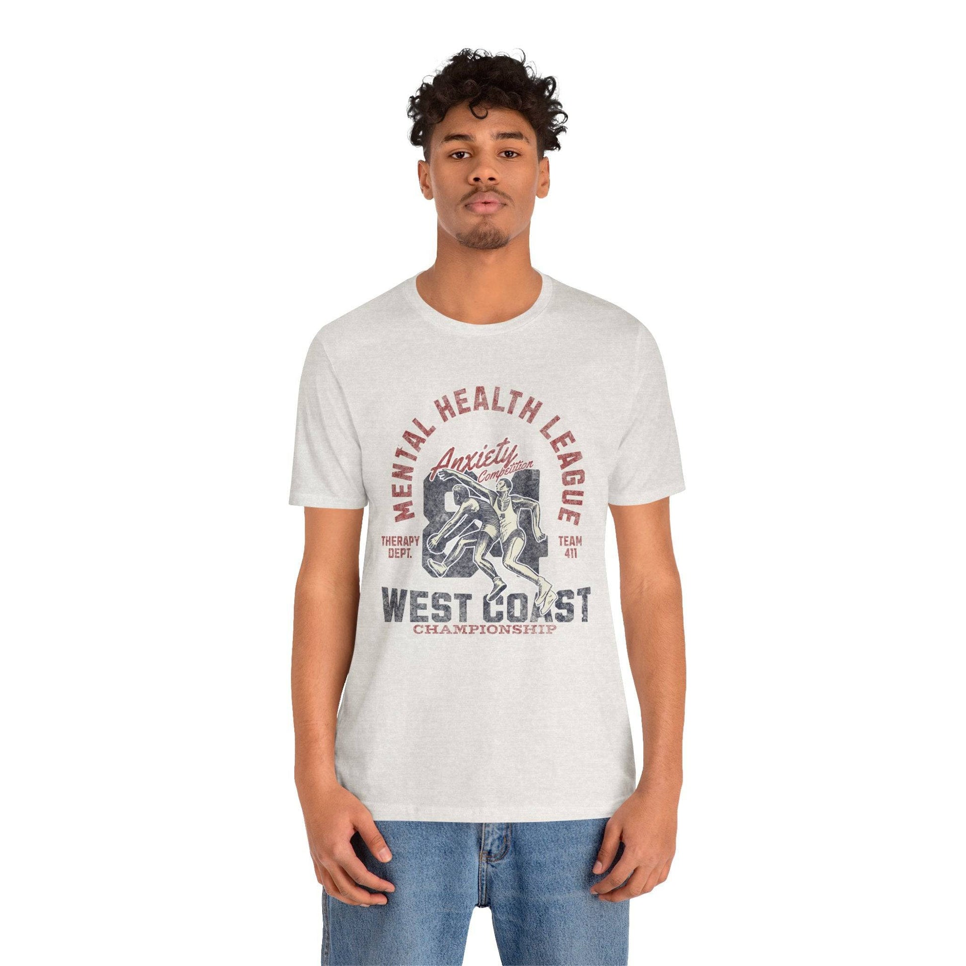 Mental Health League Unisex Tee – Anxiety Therapy Support Shirt - Its Fine, I Am Fine