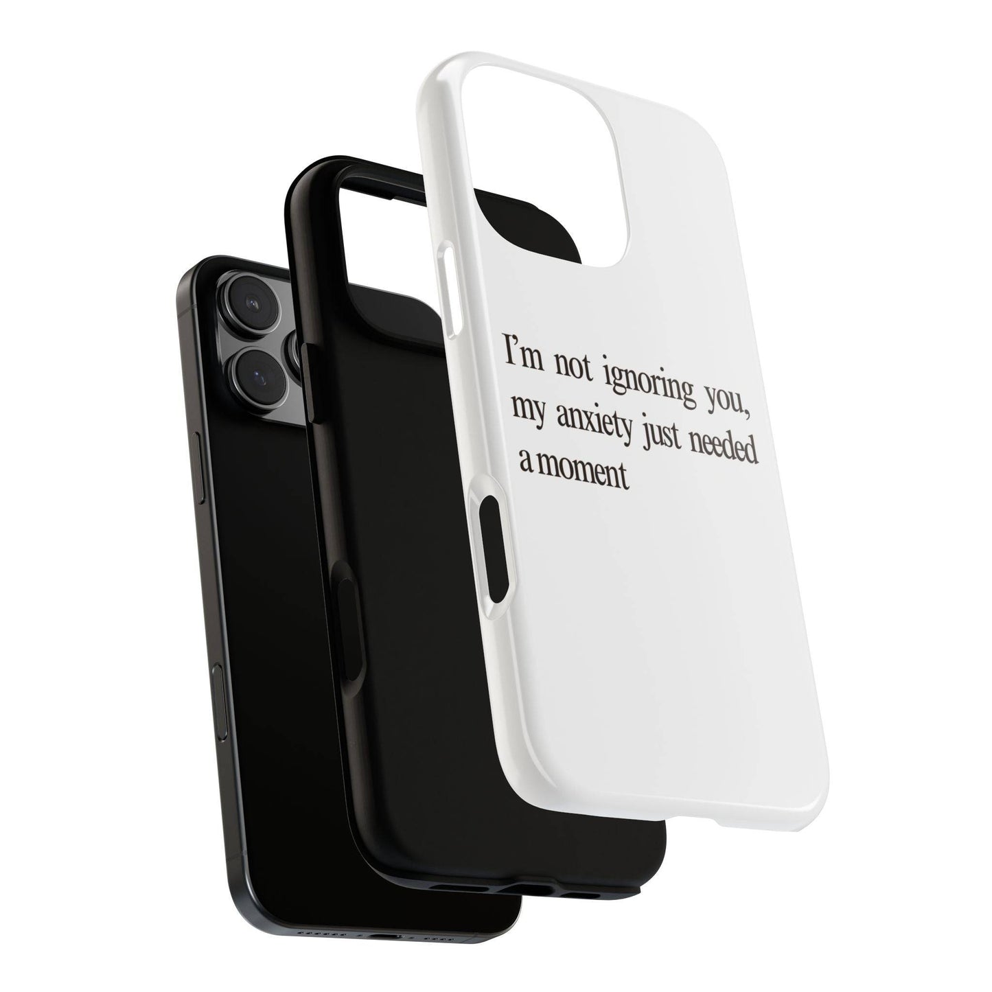 Anxiety Tough Phone Case, Stress Relief Gift, Mental Health Awareness, Protective Phone Cover, Inspirational Quote Case