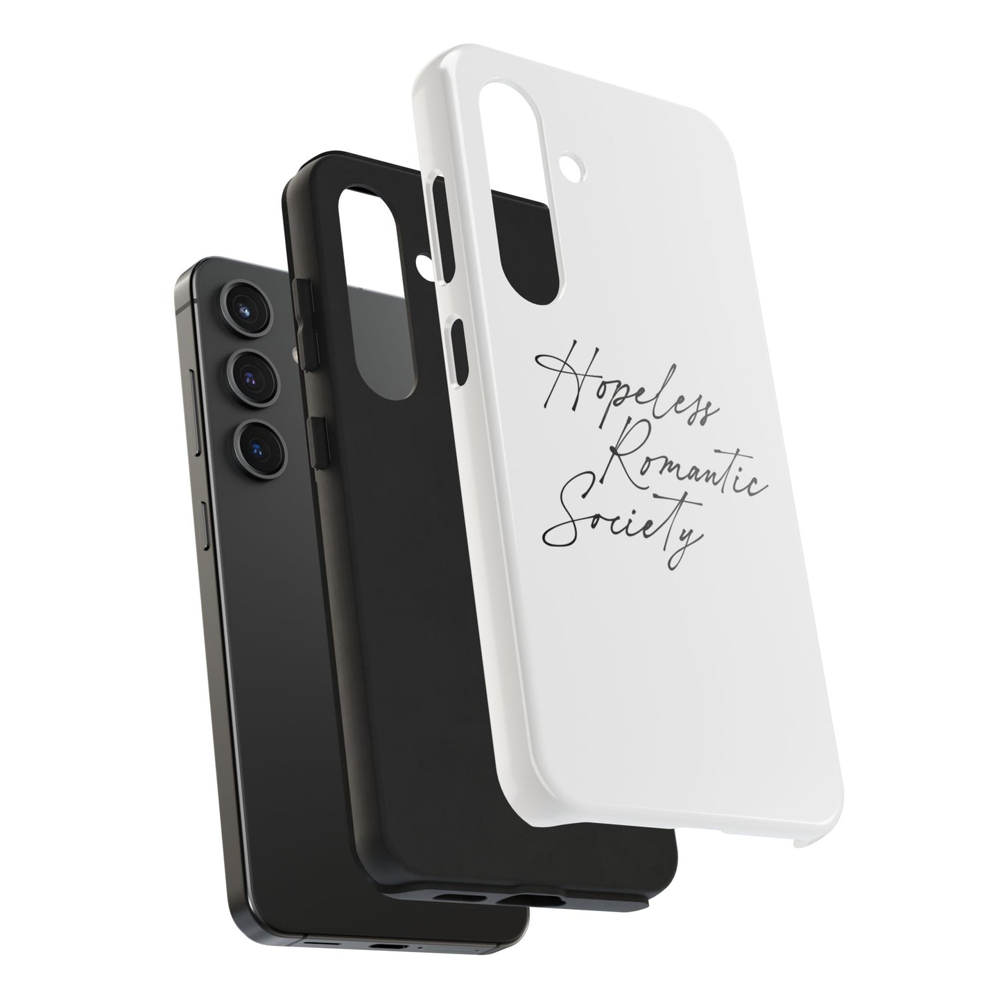 Hopeless Romantic Tough Phone Cases - Unique Gift Ideas, Valentine's Day Gift, Floral Phone Accessories, Love Quotes Cover, Protective Phone
