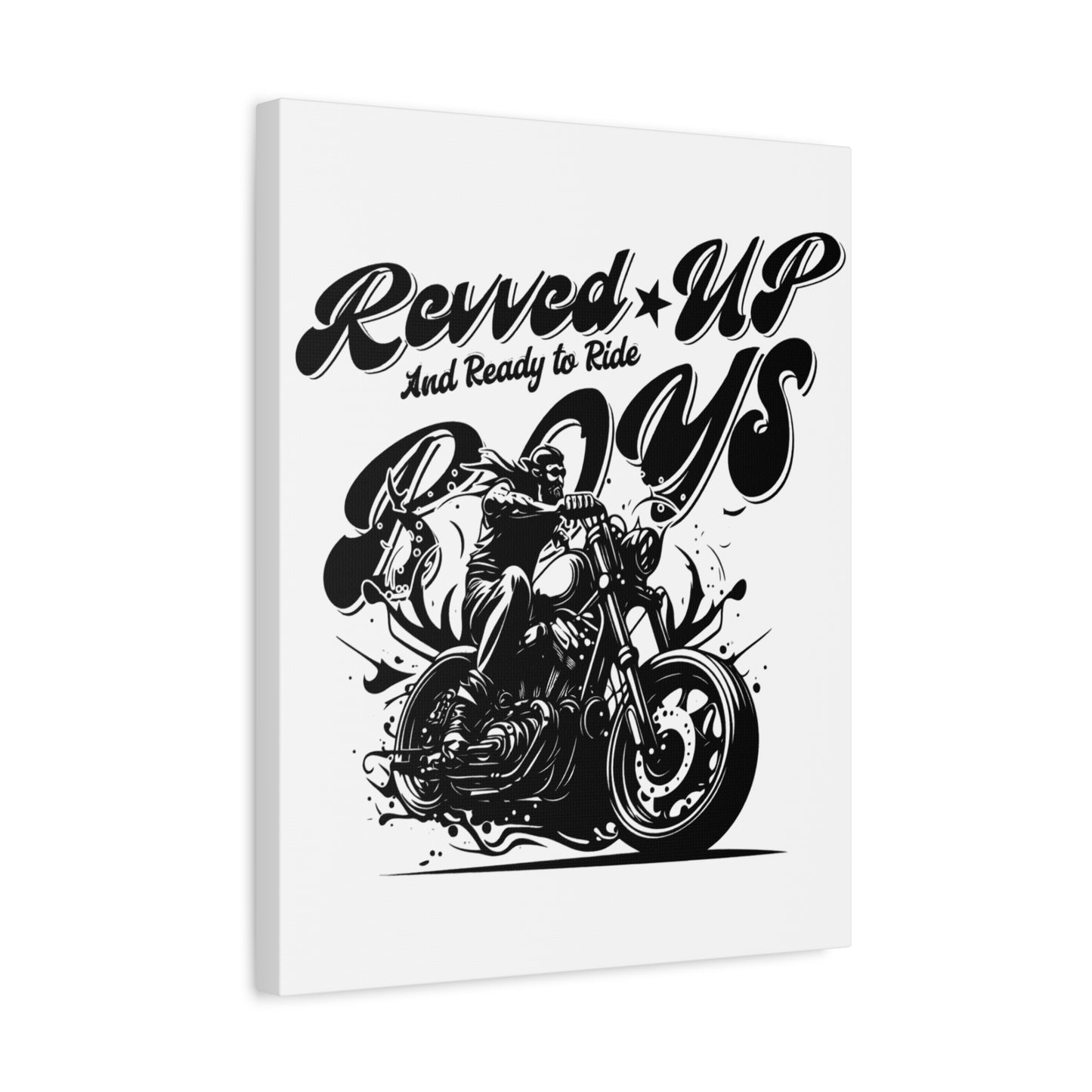 Motorcycle Art Canvas - Revved Up Boys - Biker Wall Decor