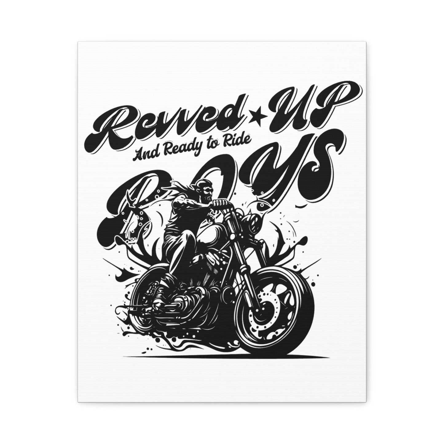 Motorcycle Art Canvas - Revved Up Boys - Biker Wall Decor - Its Fine, I Am Fine