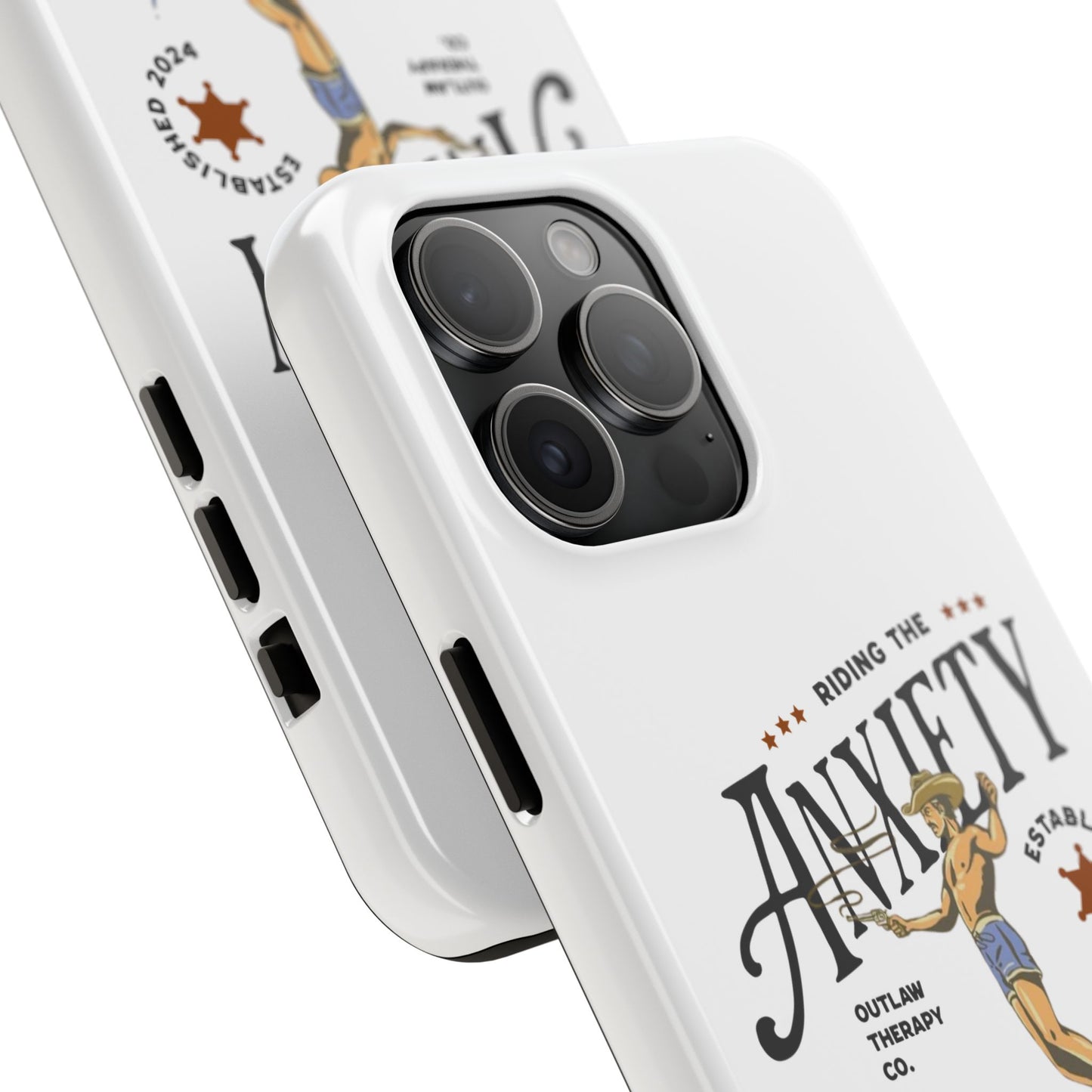 Riding the Anxiety Wave Phone Case - Tough Design for Stress Relief