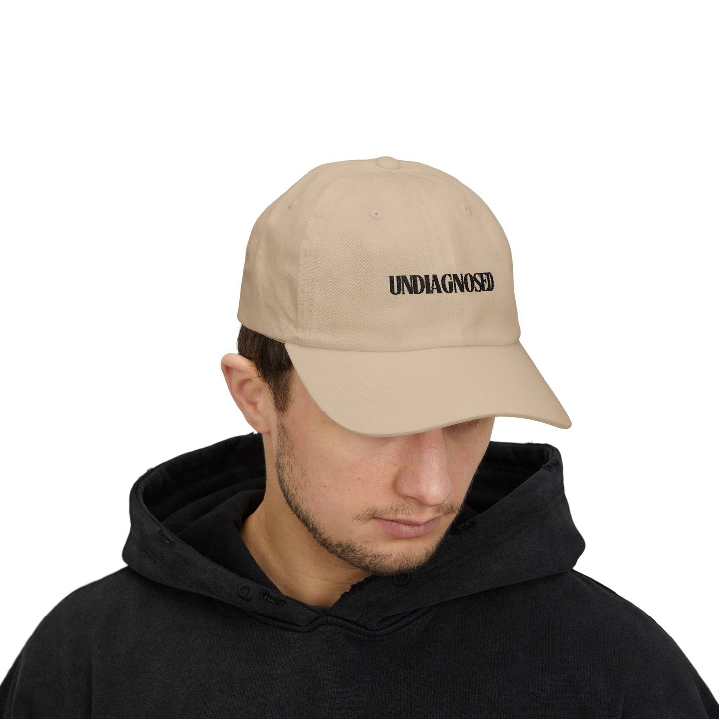 Minimalist 'Undiagnosed' Dad Cap | Mental Health Awareness Gift, Unisex Hat, Casual Fashion, Everyday Wear, Statement Piece - Its Fine, I Am Fine