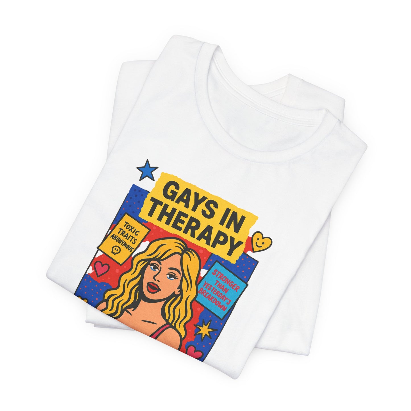 Gays in Therapy Tee, Funny LGBTQ Shirt, Unisex Graphic Tee, Pride Apparel, Therapy Humor Gift, Casual LGBTQ Wear