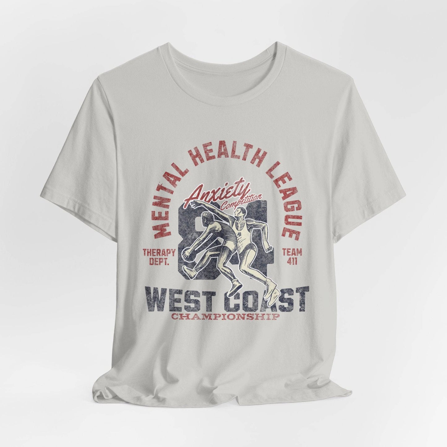Mental Health League Unisex Tee – Anxiety Therapy Support Shirt - Its Fine, I Am Fine