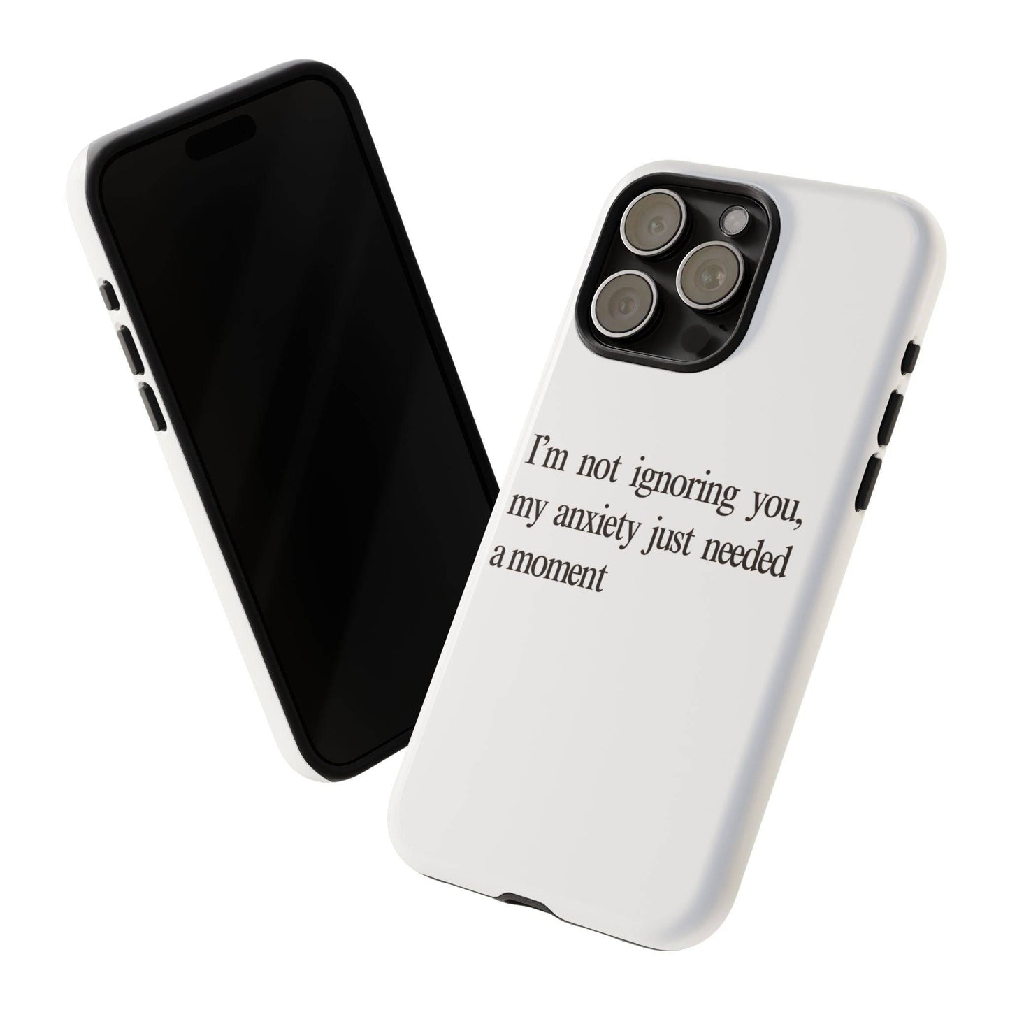 Anxiety Tough Phone Case, Stress Relief Gift, Mental Health Awareness, Protective Phone Cover, Inspirational Quote Case