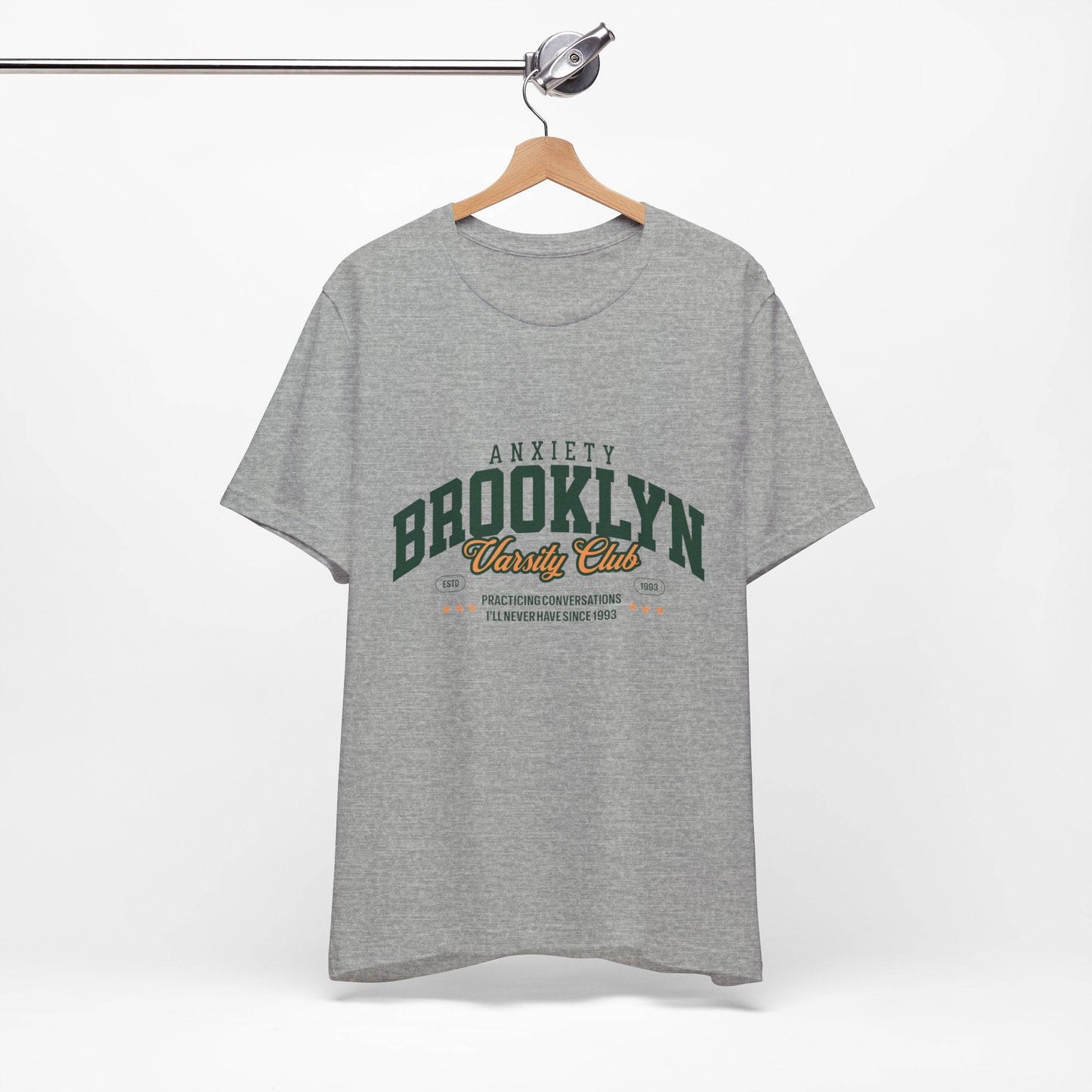 Brooklyn Anxiety Club Vintage Unisex T-Shirt | Funny Retro Graphic Tee for Everyday Comfort - Its Fine, I Am Fine