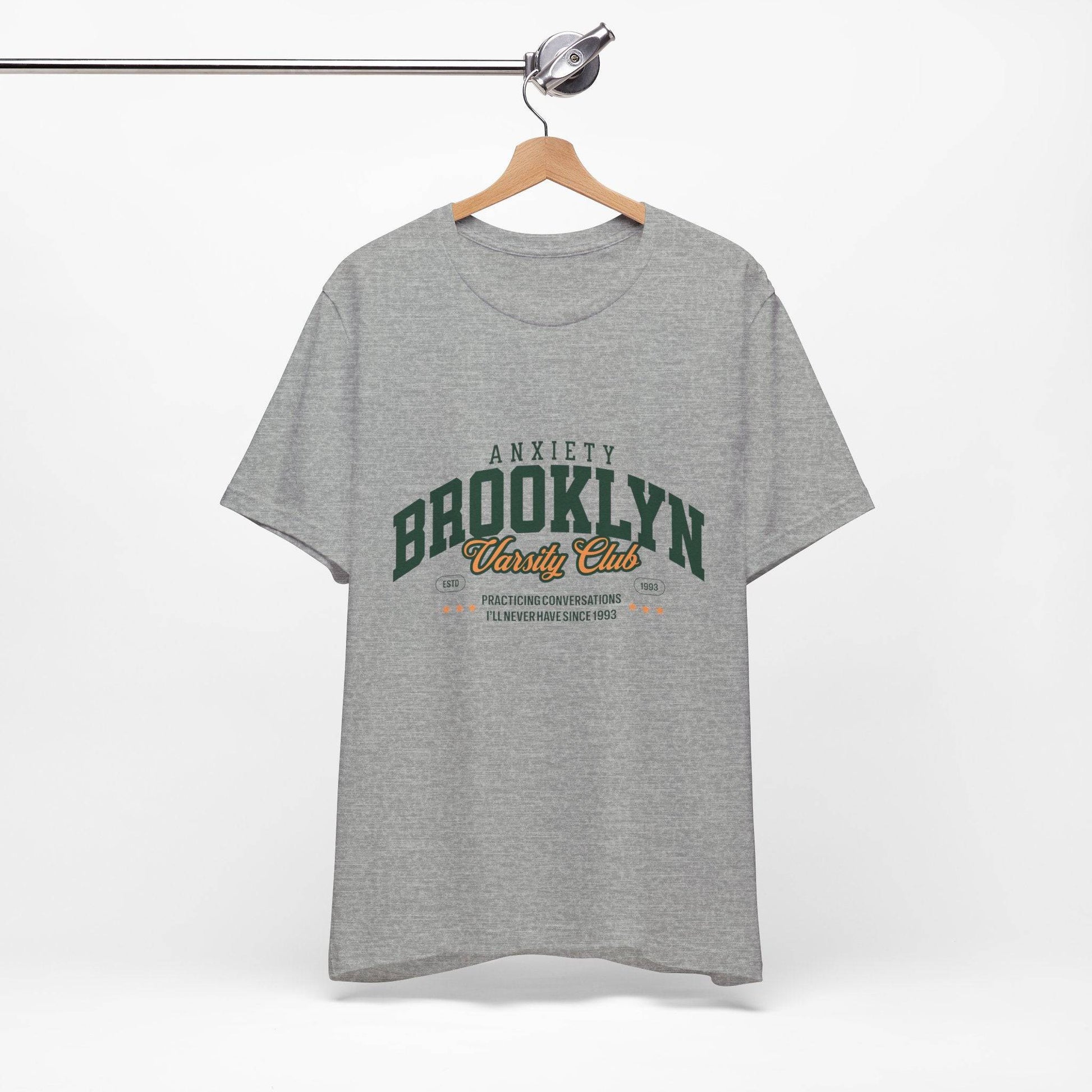 Brooklyn Anxiety Club Vintage Unisex T-Shirt | Funny Retro Graphic Tee for Everyday Comfort - Its Fine, I Am Fine