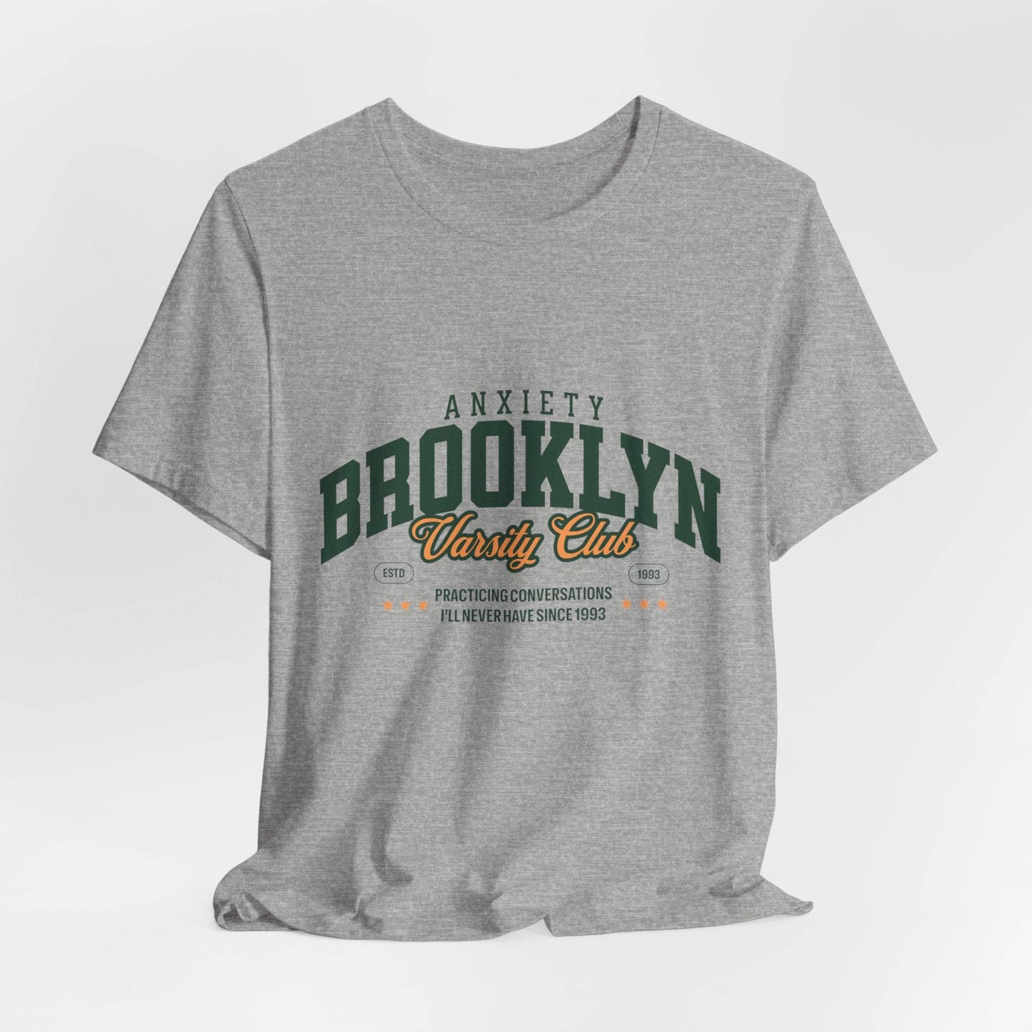 Brooklyn Anxiety Club Vintage Unisex T-Shirt | Funny Retro Graphic Tee for Everyday Comfort - Its Fine, I Am Fine