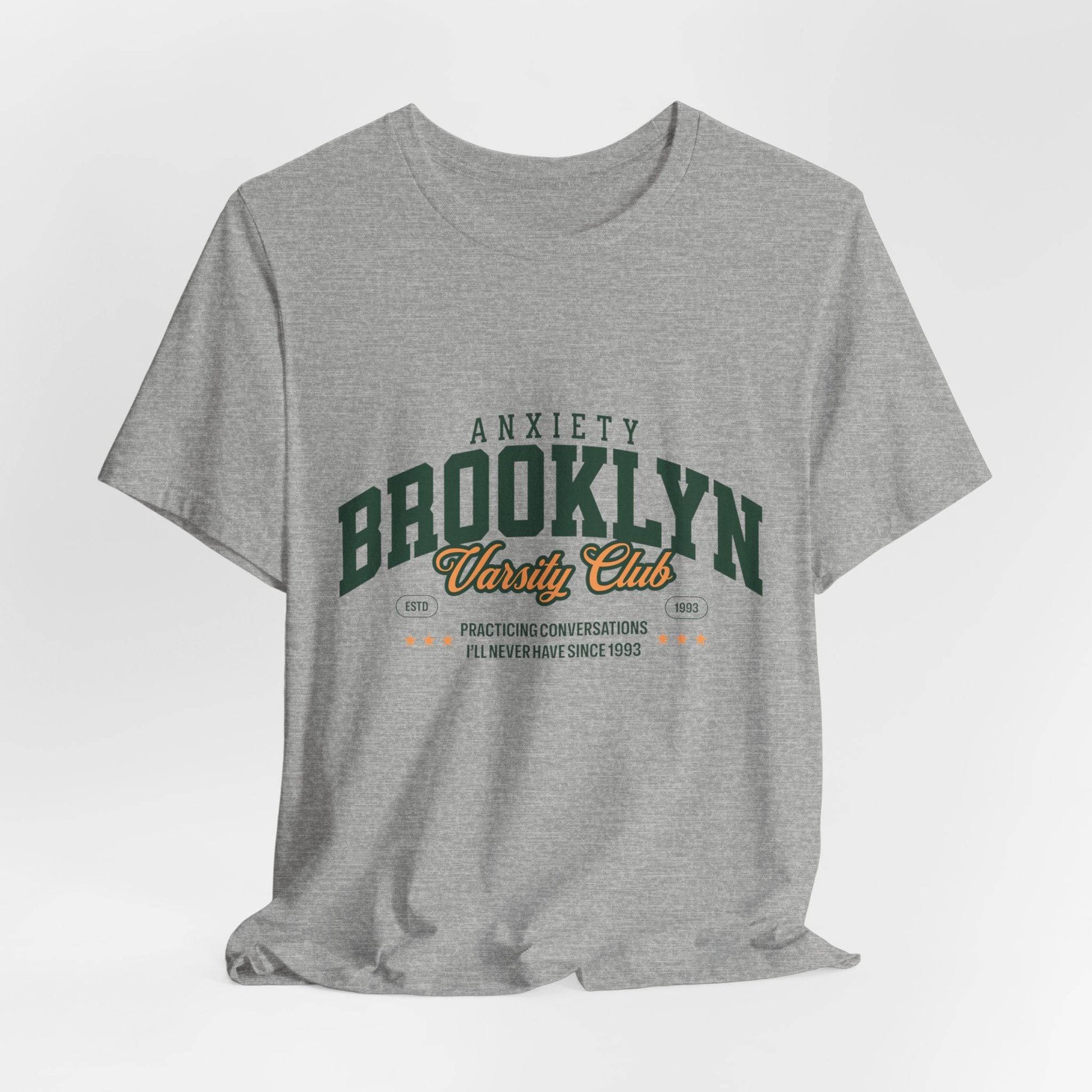 Brooklyn Anxiety Club Vintage Unisex T-Shirt | Funny Retro Graphic Tee for Everyday Comfort - Its Fine, I Am Fine