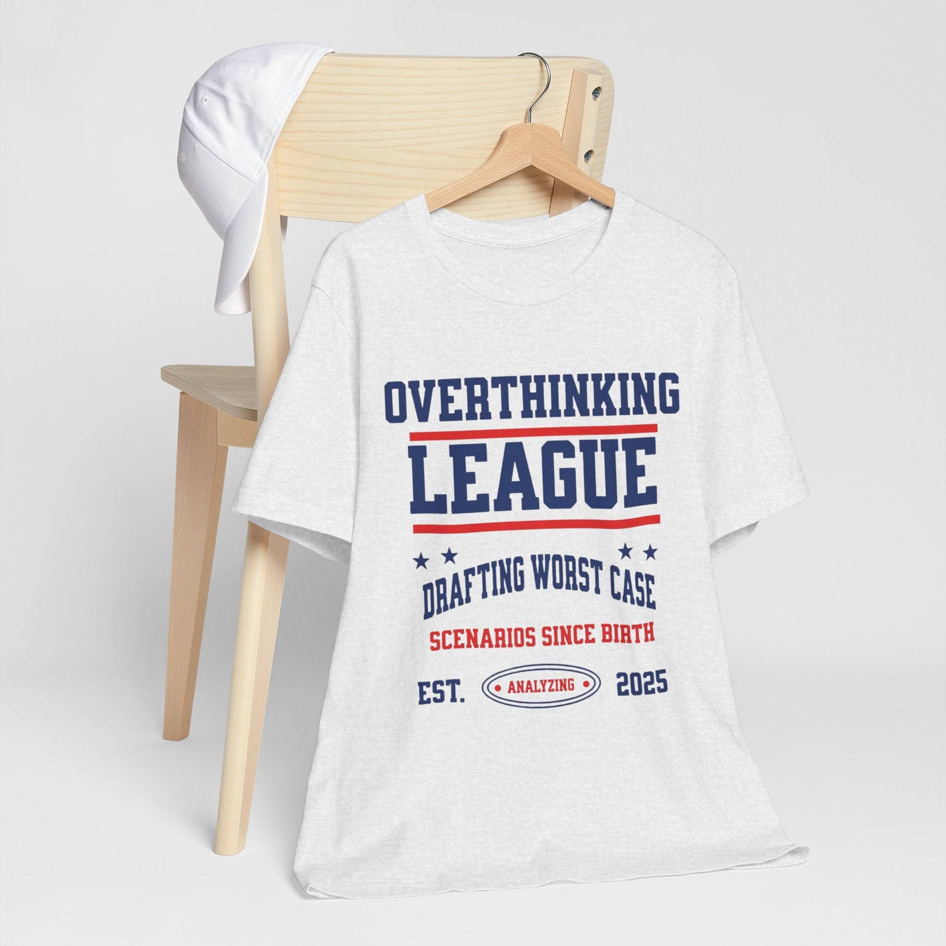 Overthinking League Unisex Jersey Tee - Analyzing Since 2025 - Its Fine, I Am Fine
