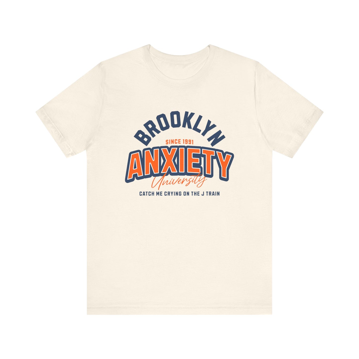 Brooklyn Anxiety University Vintage Unisex T-Shirt – Retro Graphic Tee